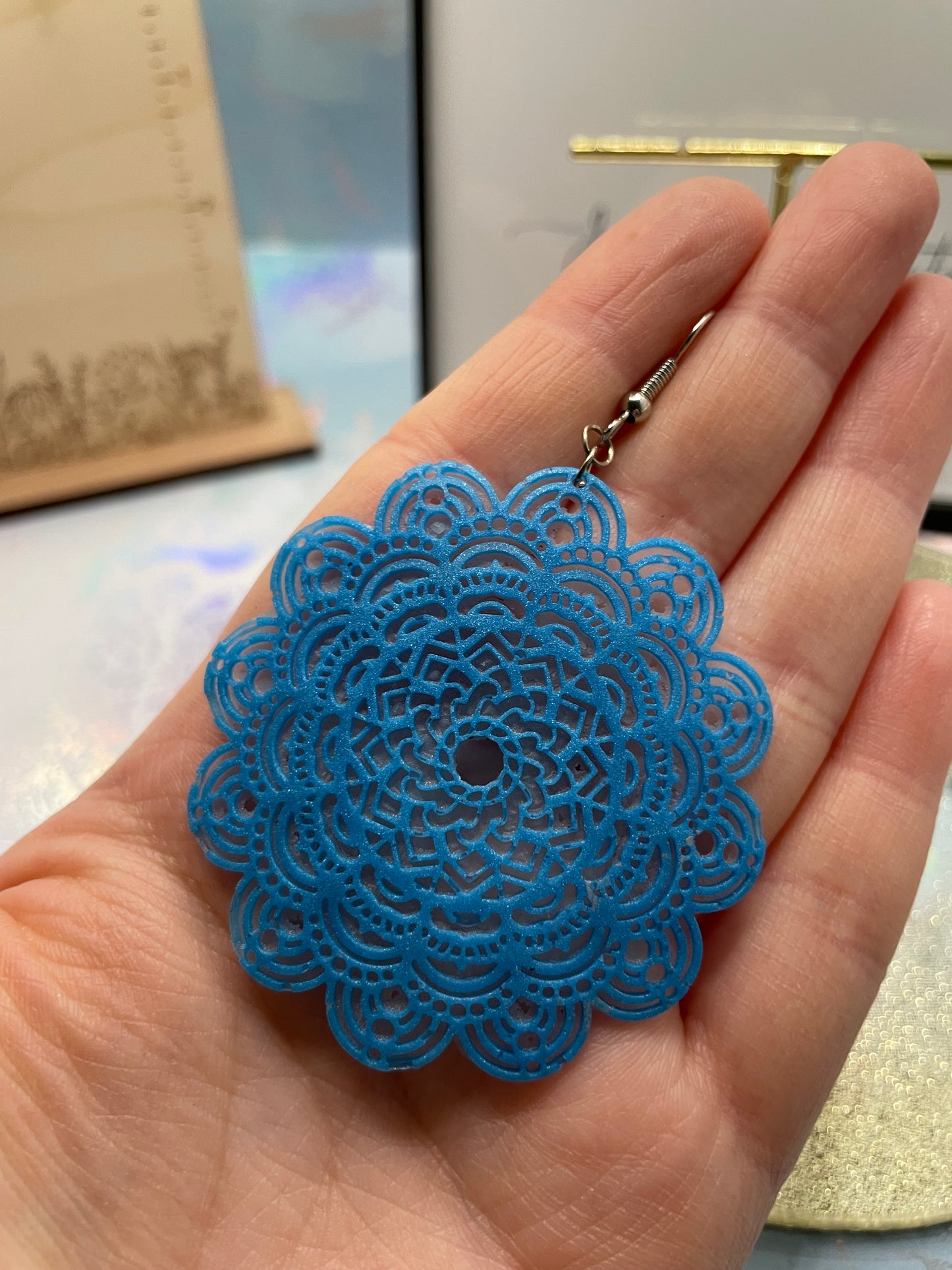 Big Clay Mandala Earrings