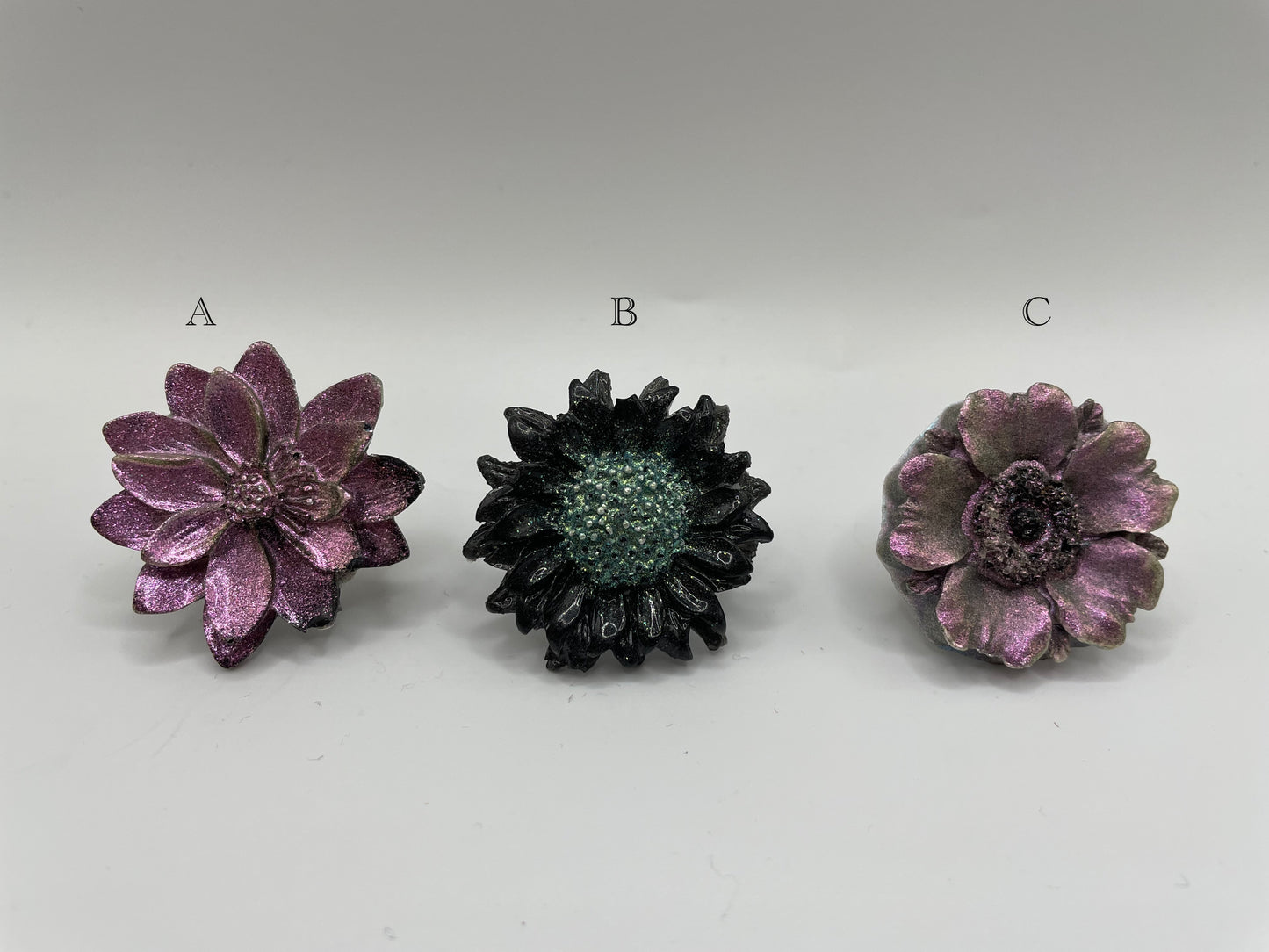 Floral Adjustable Statement Ring -Stainless Steel