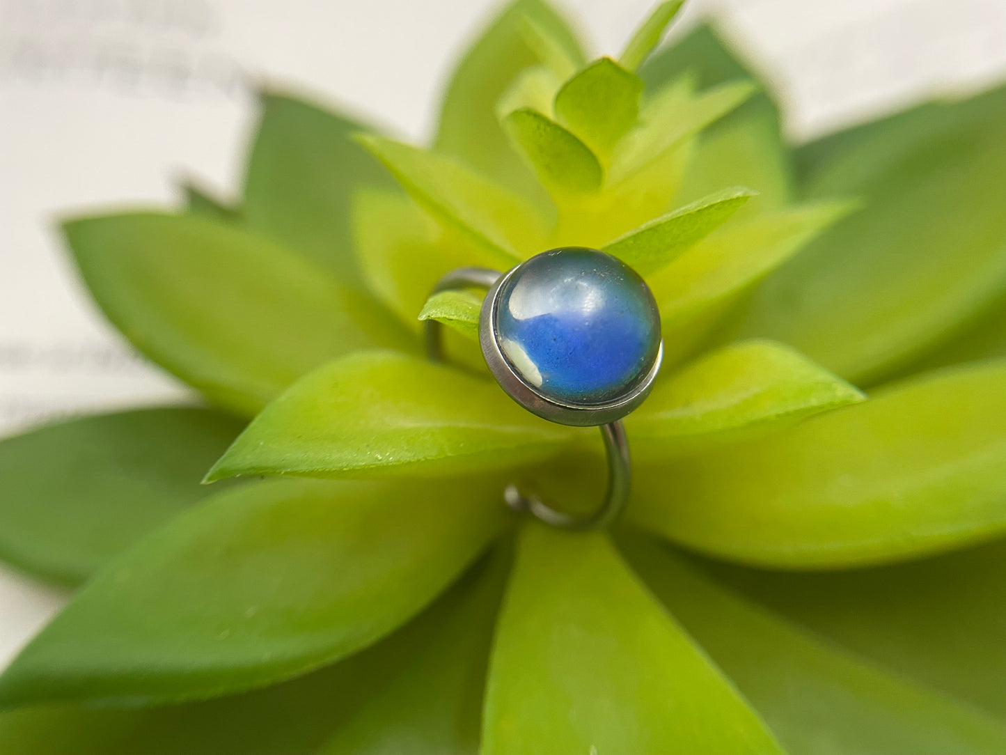 Mood Cabochon Rings – Stainless Steel (Adjustable)