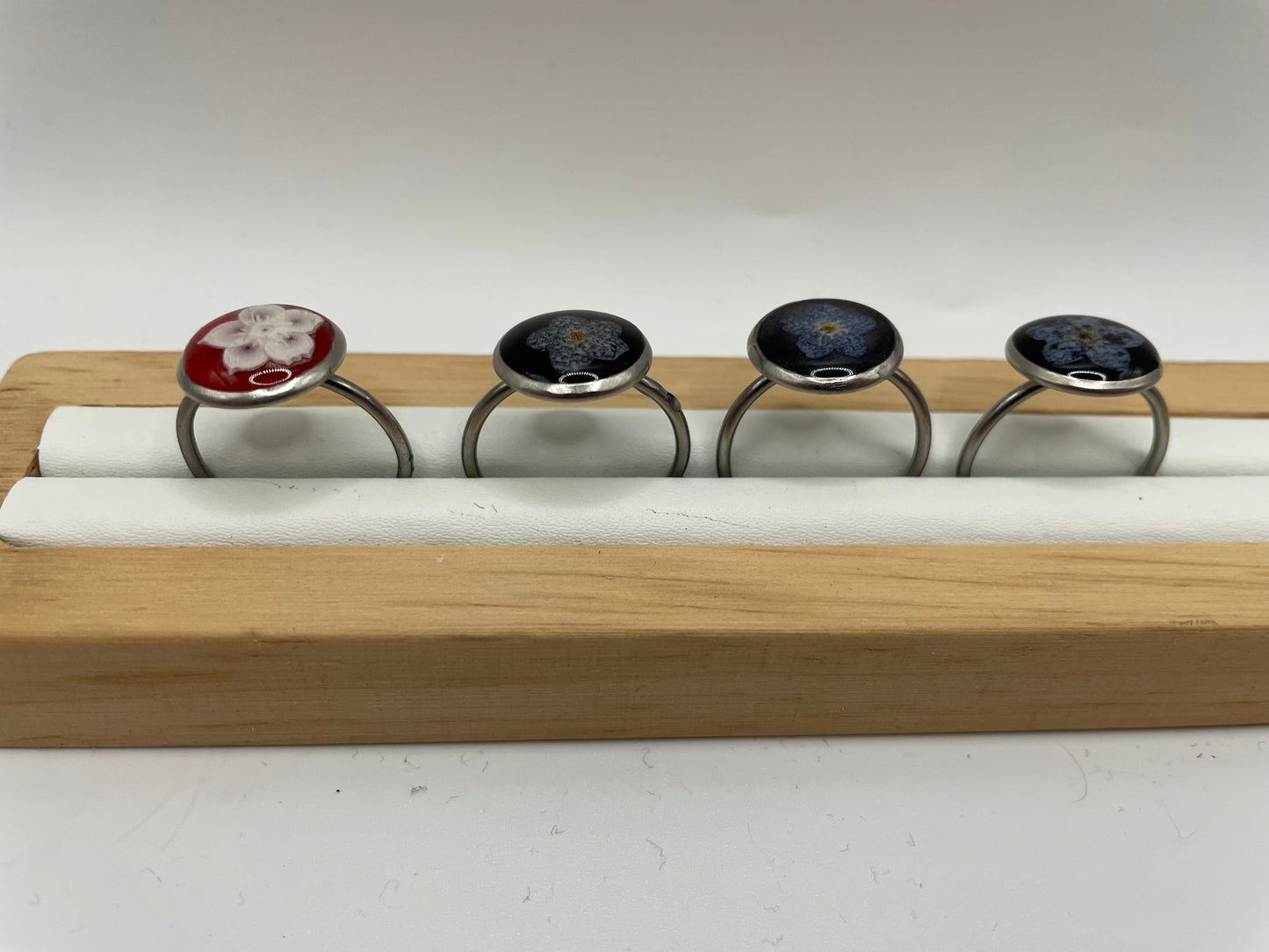 Adjustable Round Flower Rings – Stainless Steel