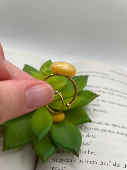 Adjustable Cabochon Rings – Stainless Steel
