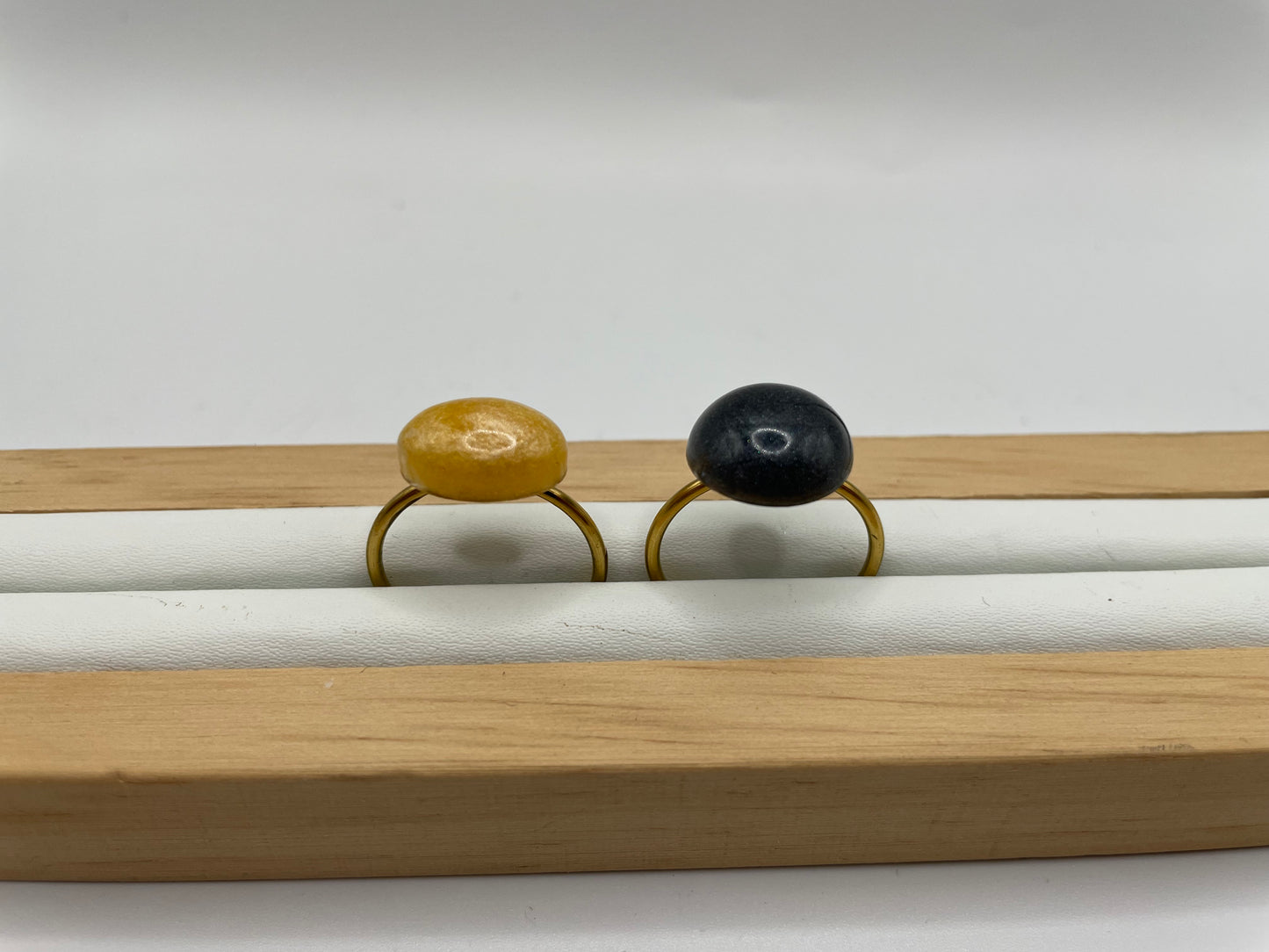 Adjustable Cabochon Rings – Stainless Steel