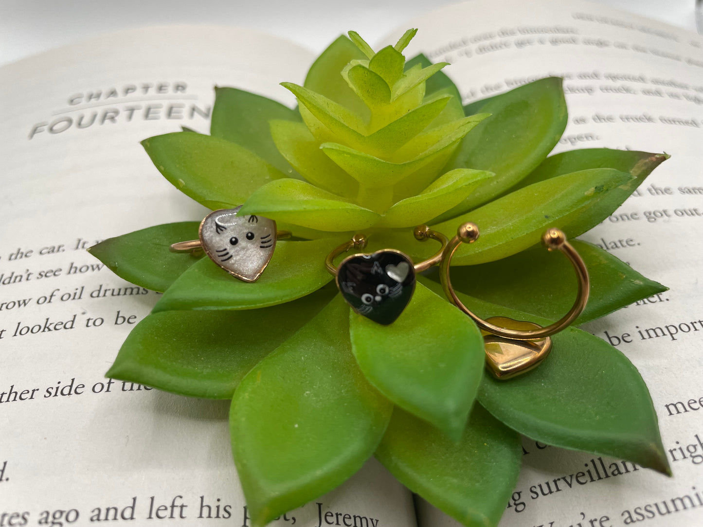Adjustable Heart Rings – Rose Gold Plated Stainless Steel
