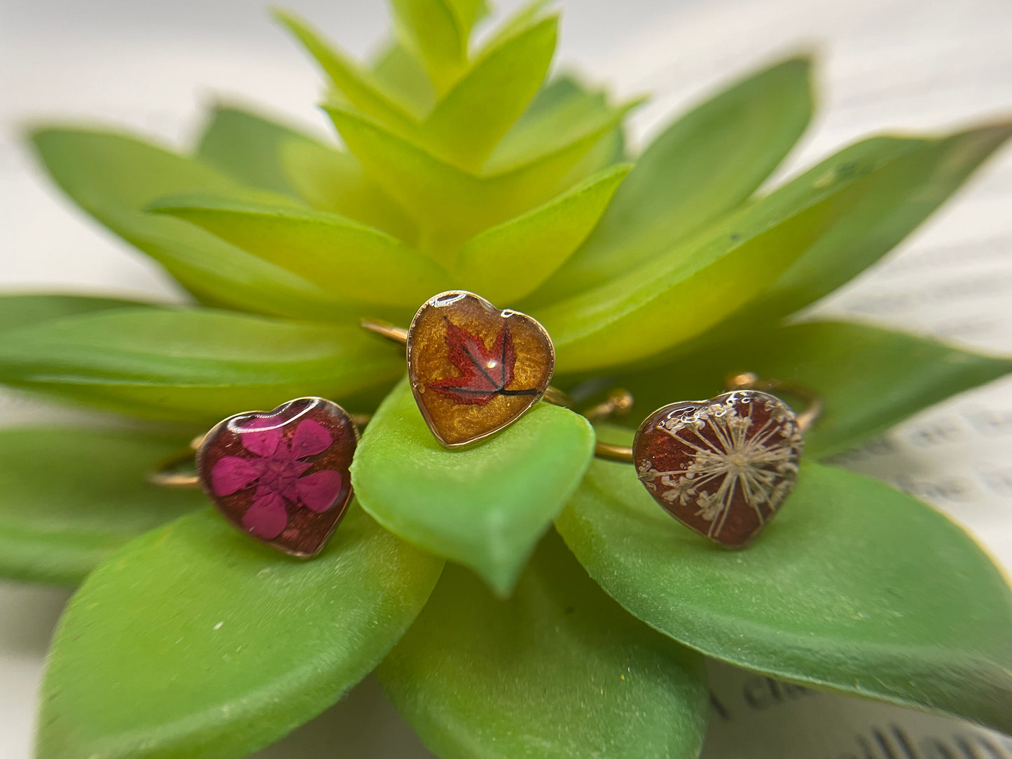 Adjustable Heart Rings – Rose Gold Plated Stainless Steel