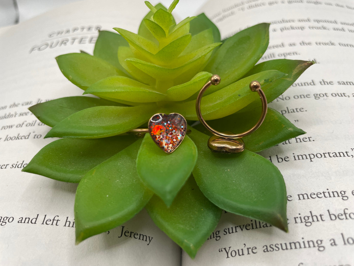 Adjustable Heart Rings – Rose Gold Plated Stainless Steel