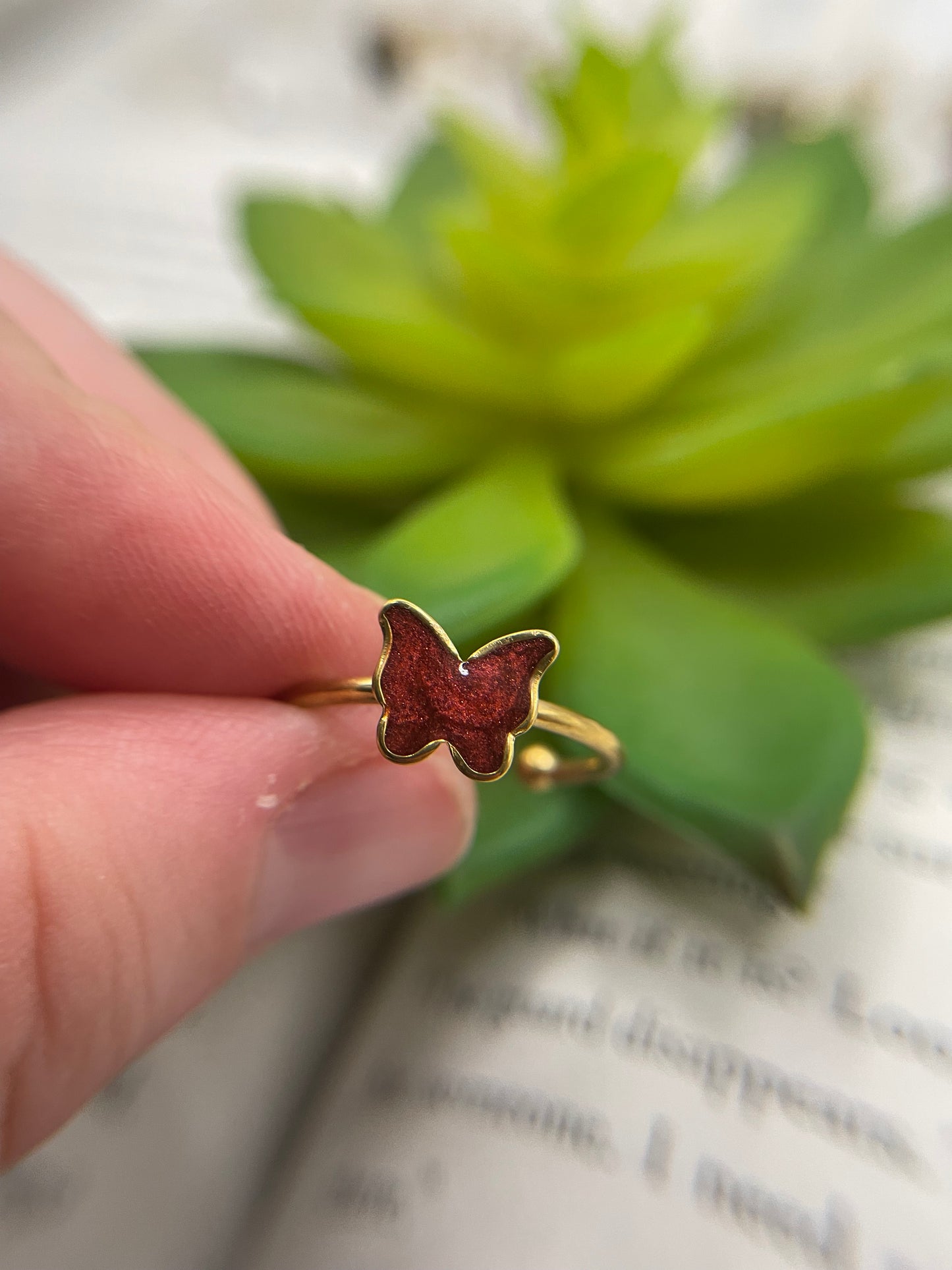 Adjustable Butterfly Ring – Stainless Steel