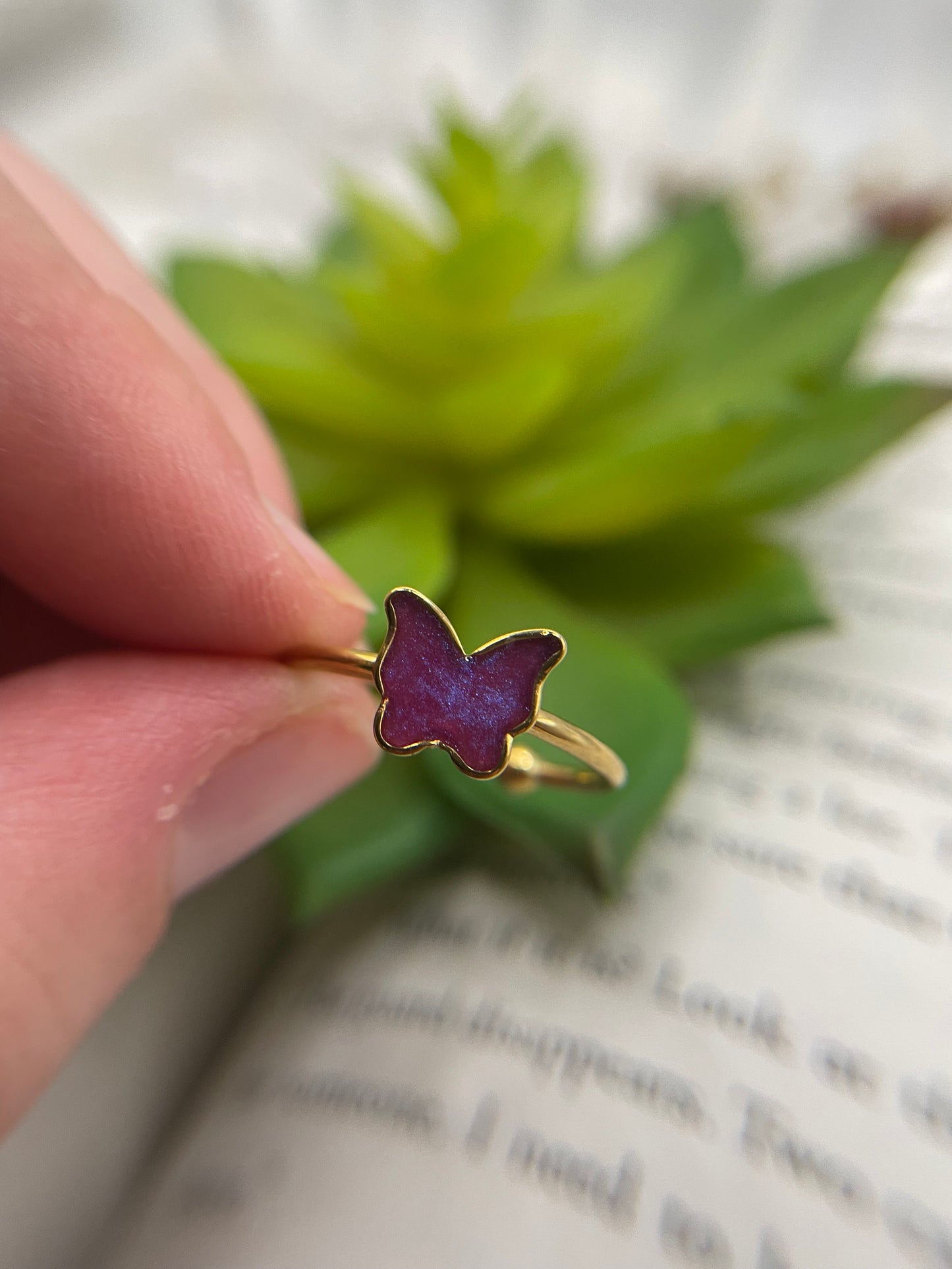 Adjustable Butterfly Ring – Stainless Steel