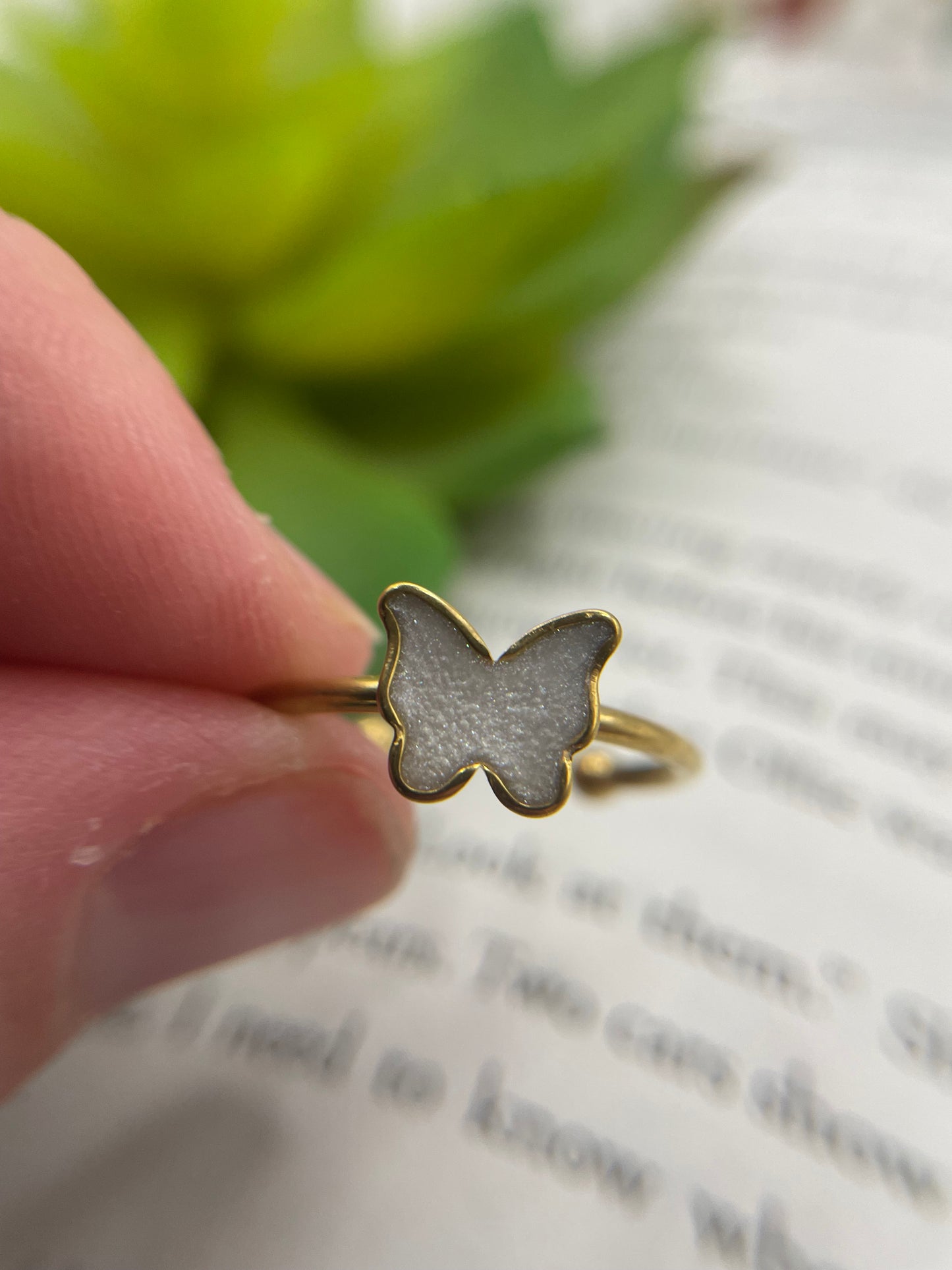 Adjustable Butterfly Ring – Stainless Steel