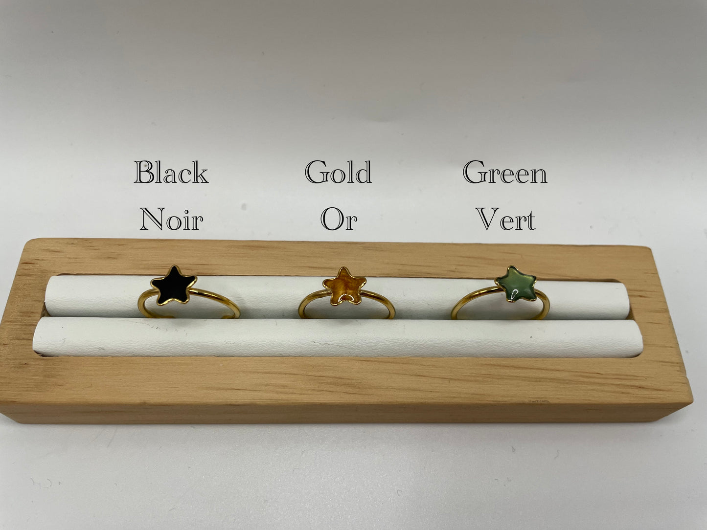 Adjustable Gold Star Stainless Steel Ring