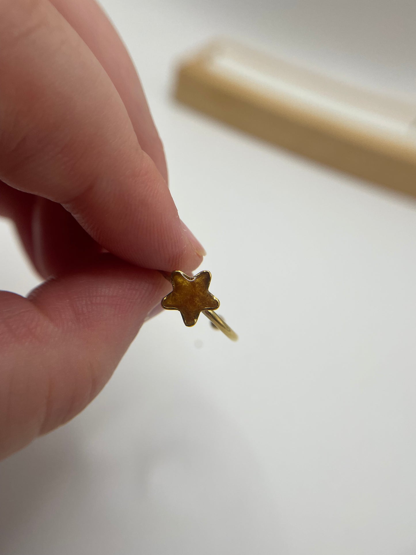 Adjustable Gold Star Stainless Steel Ring