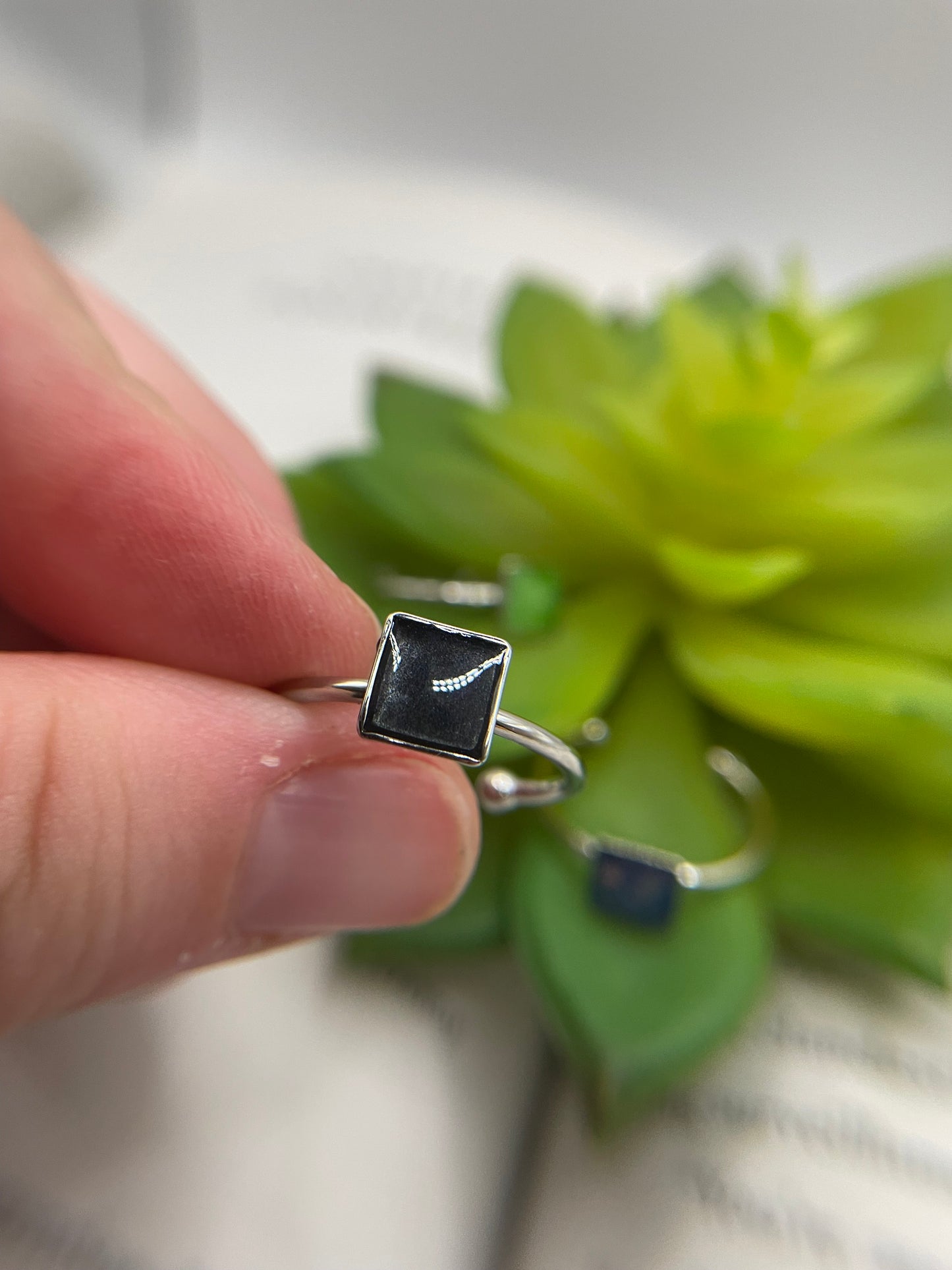 Adjustable Square Stainless Steel Ring