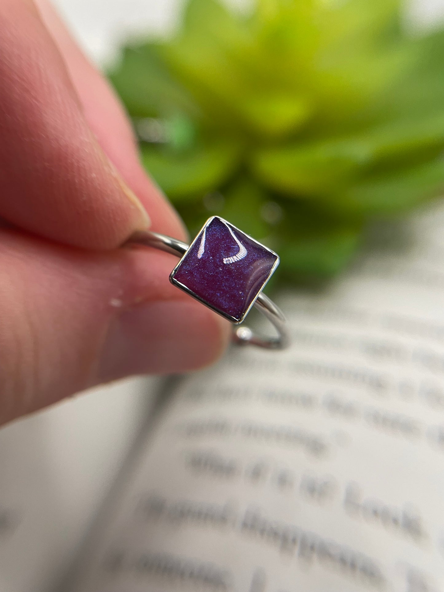 Adjustable Square Stainless Steel Ring