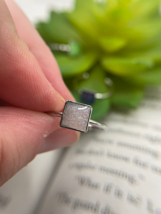 Adjustable Square Stainless Steel Ring