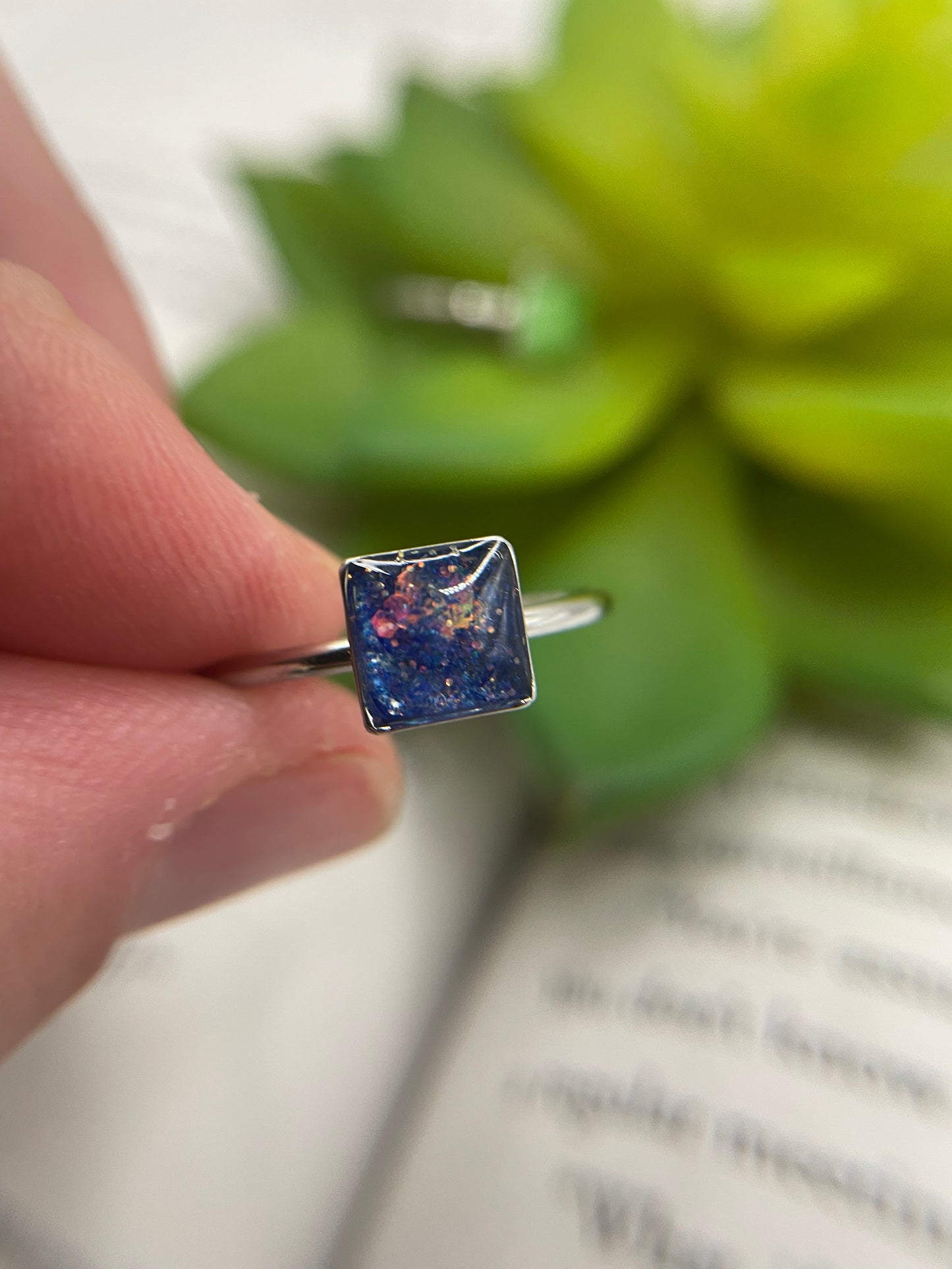 Adjustable Square Stainless Steel Ring
