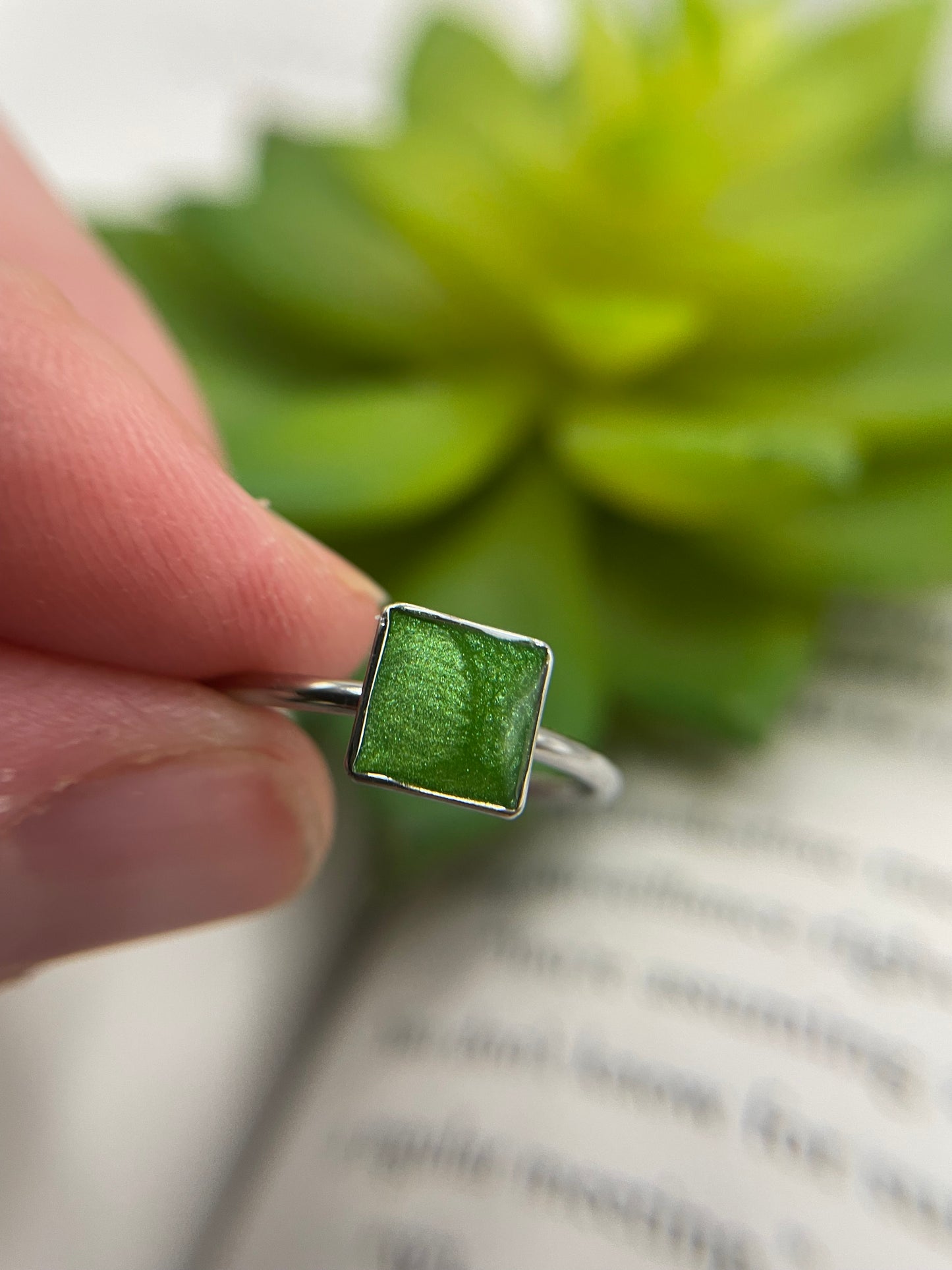 Adjustable Square Stainless Steel Ring