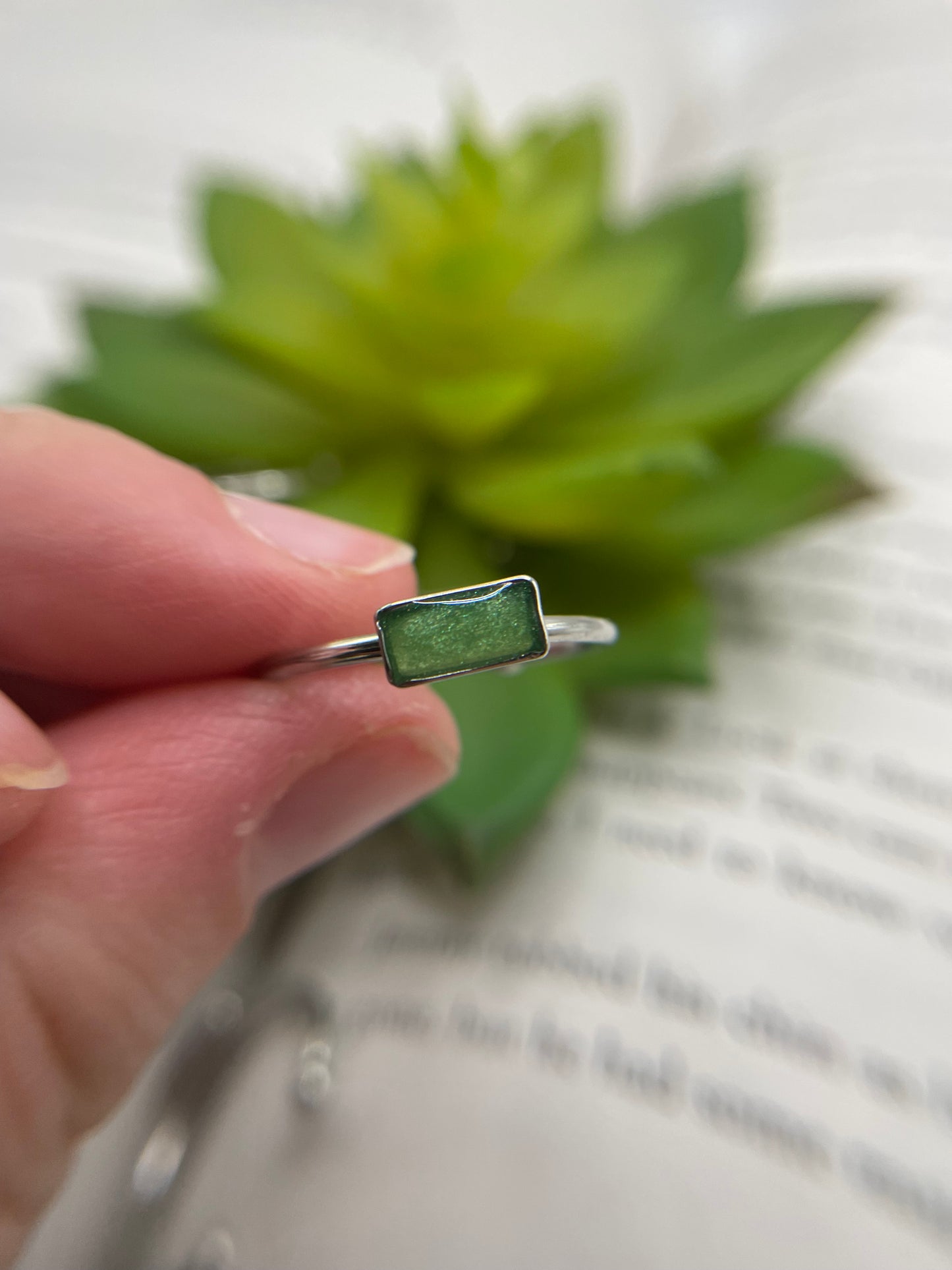 Adjustable Rectangle Stainless Steel Ring