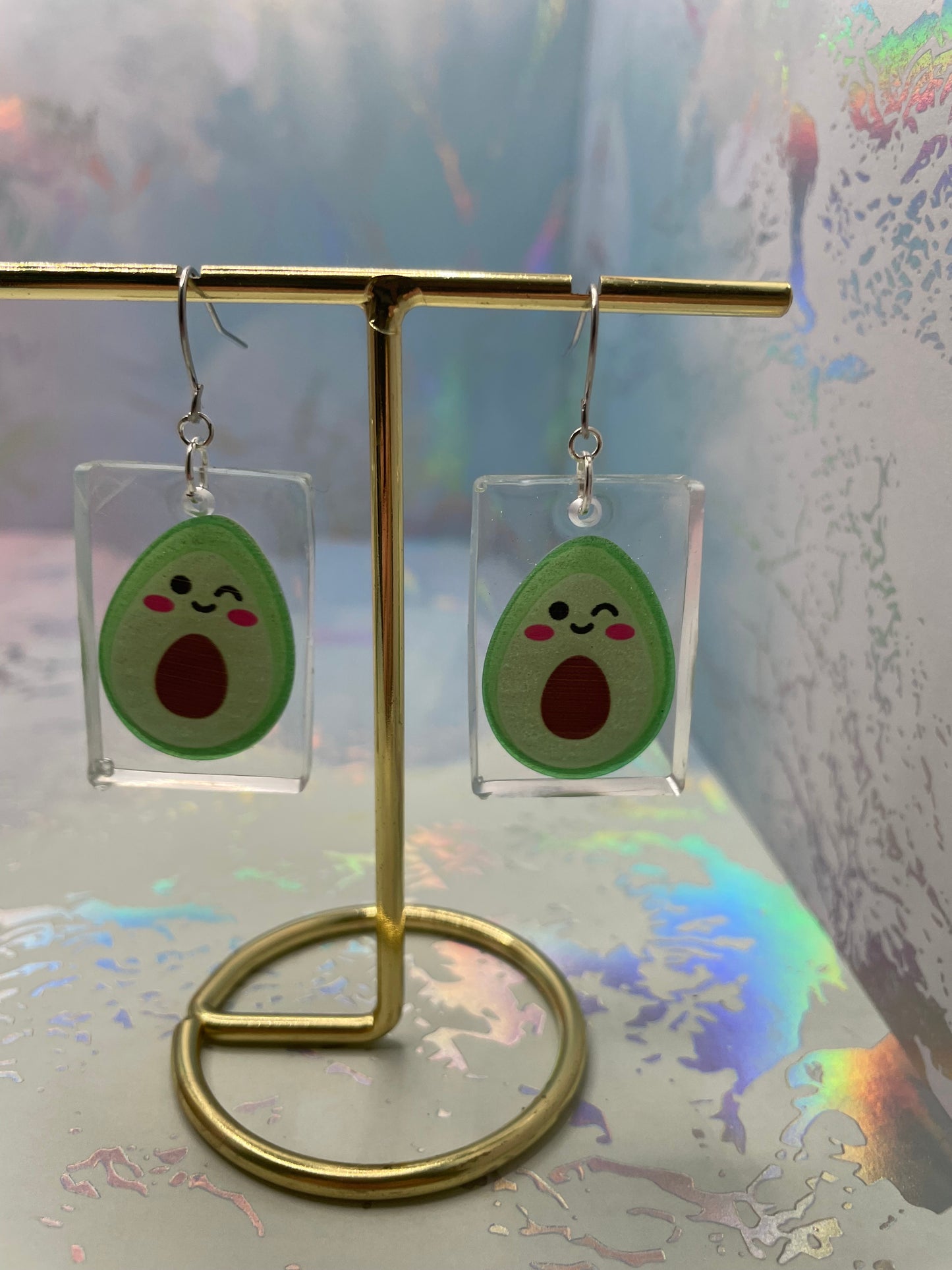 Boucles d'oreilles avocat-Acier Inoxydable