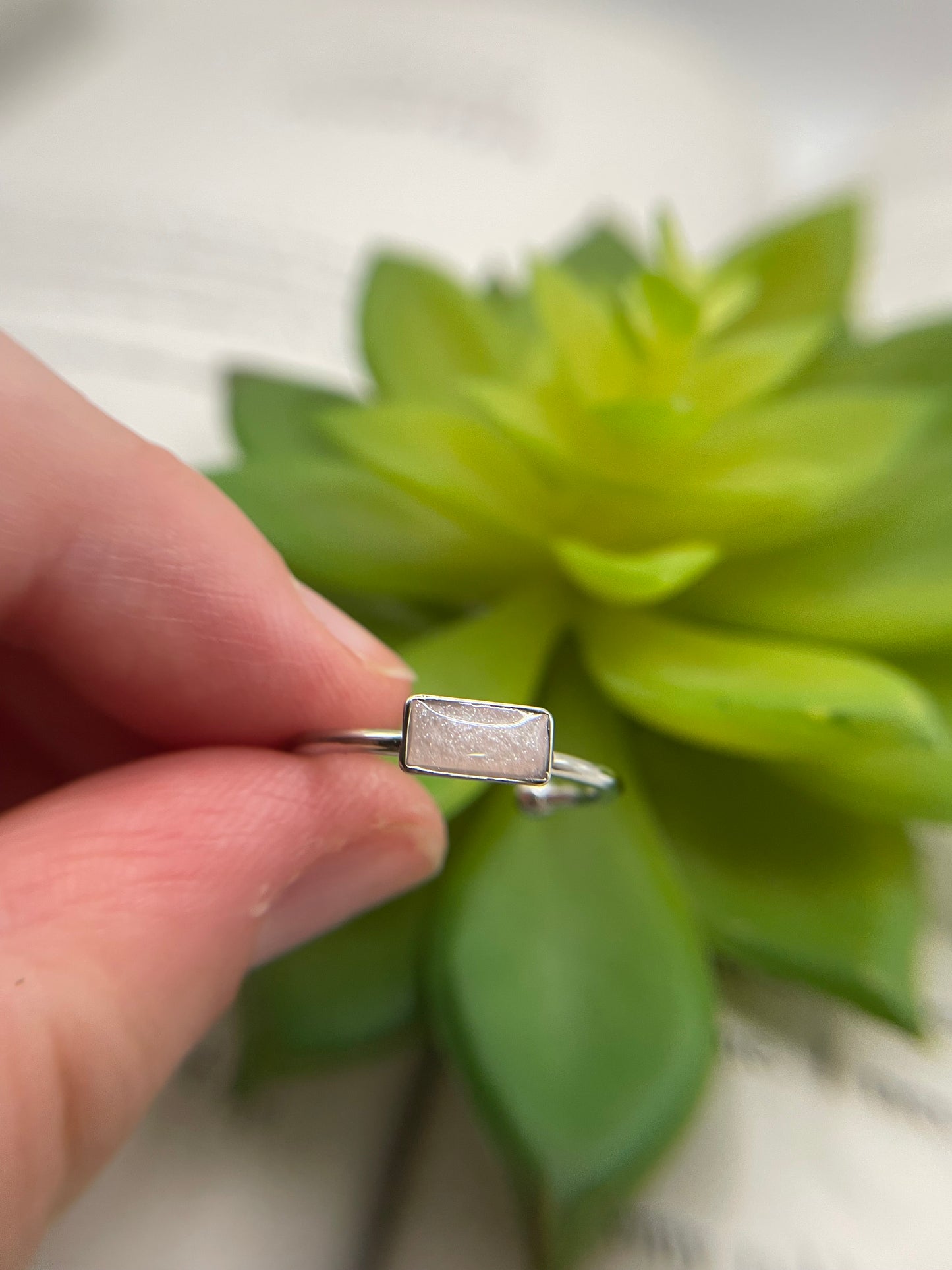 Adjustable Rectangle Stainless Steel Ring