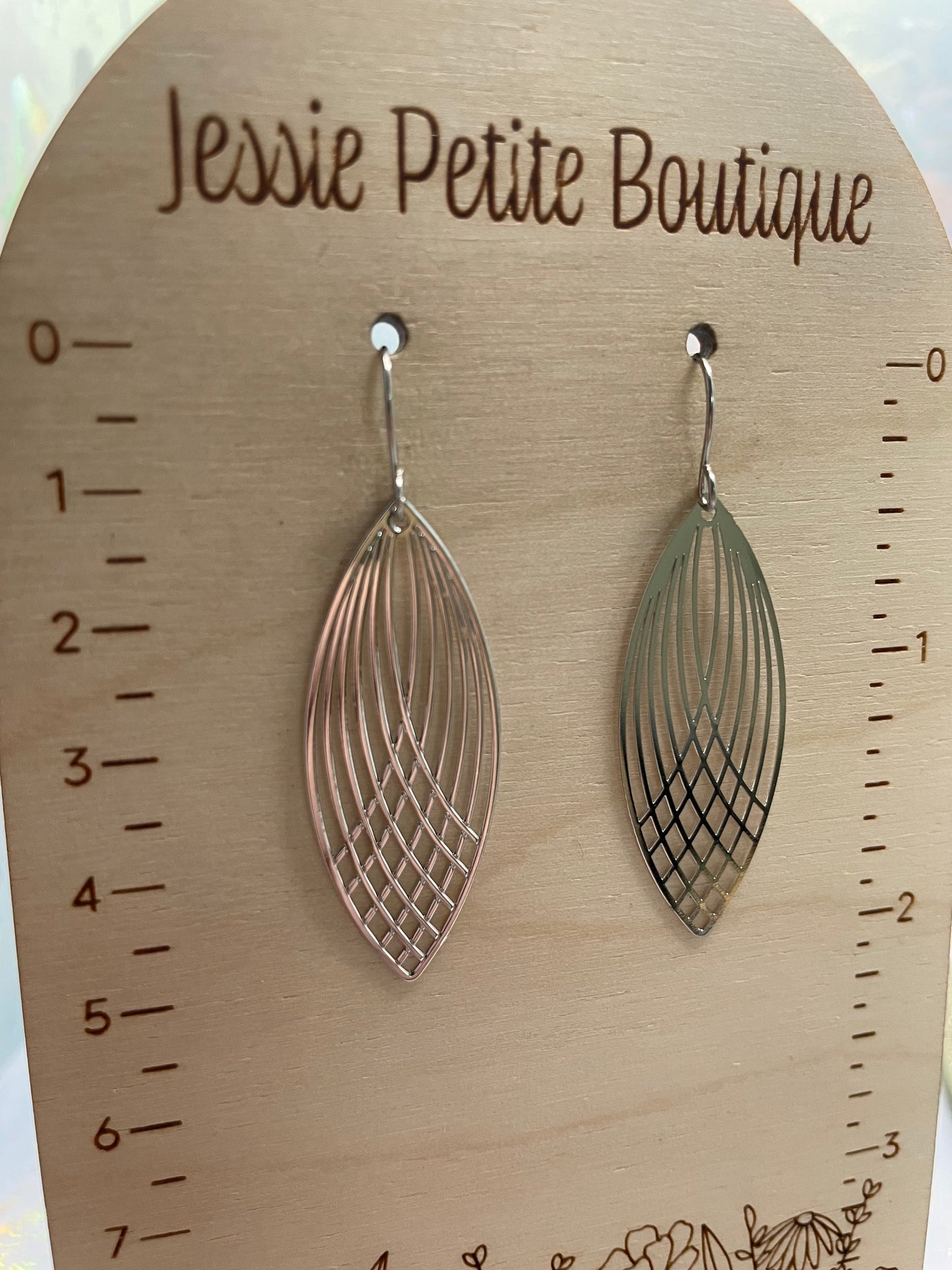 Silver Eclipse Earrings STAINLESS STEEL