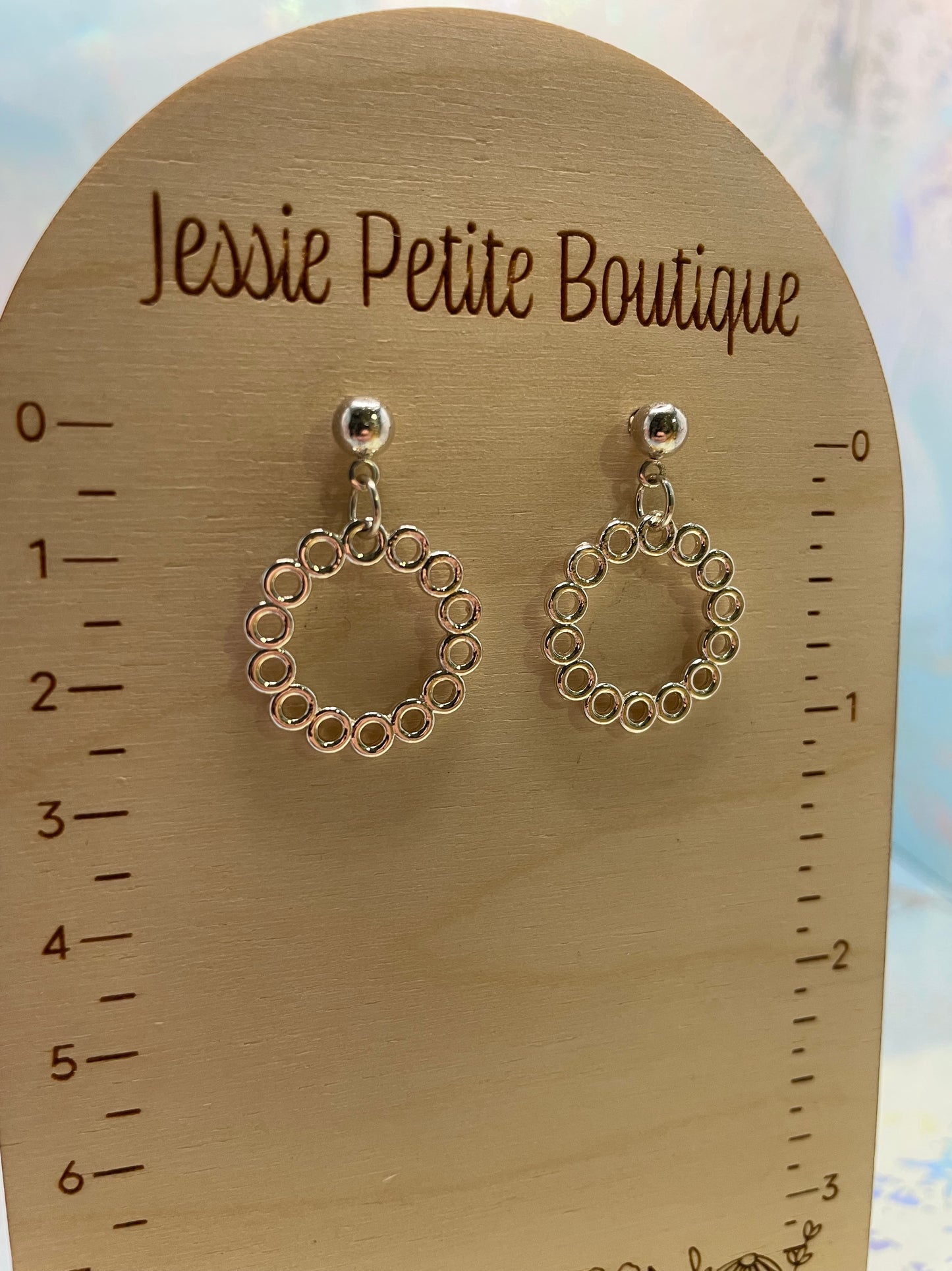 Boucles d'oreilles rondes argenté