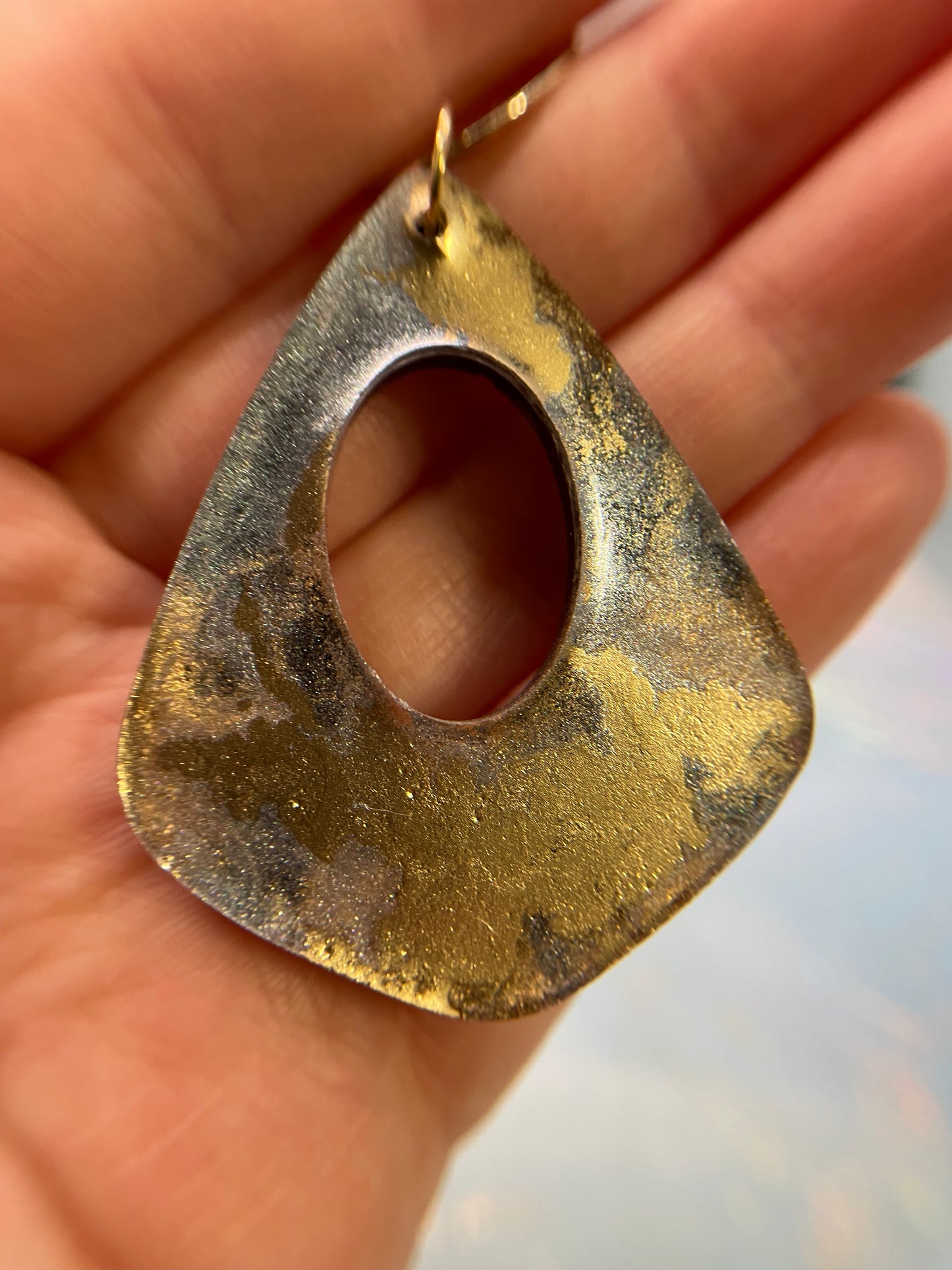 Oversized Gold/Silver Teardrop Earrings– NICKEL FREE