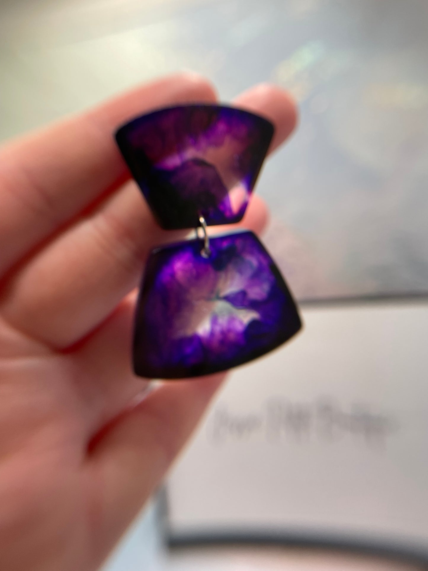 Pink/Purple Petri Earrings - HYPOALLERGENIC/PLASTIC