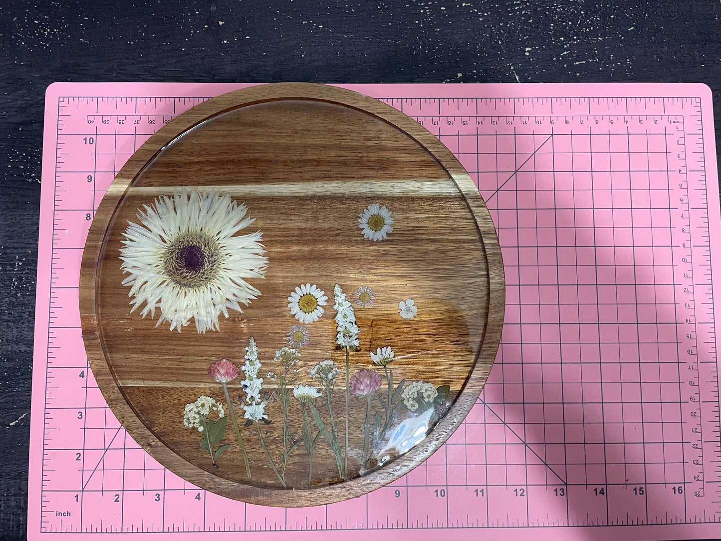 Floral Acacia Lazy Susan