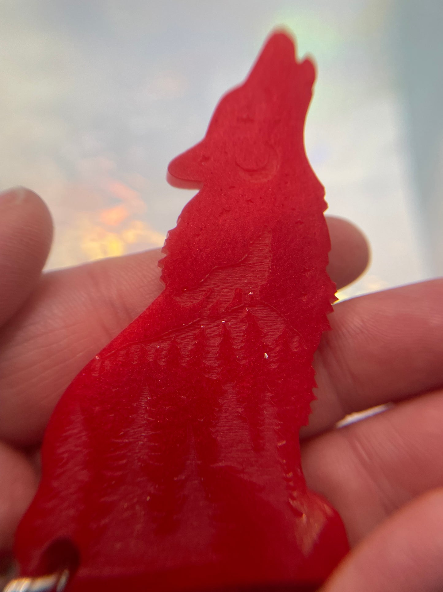 Detailed Wolf Keychain