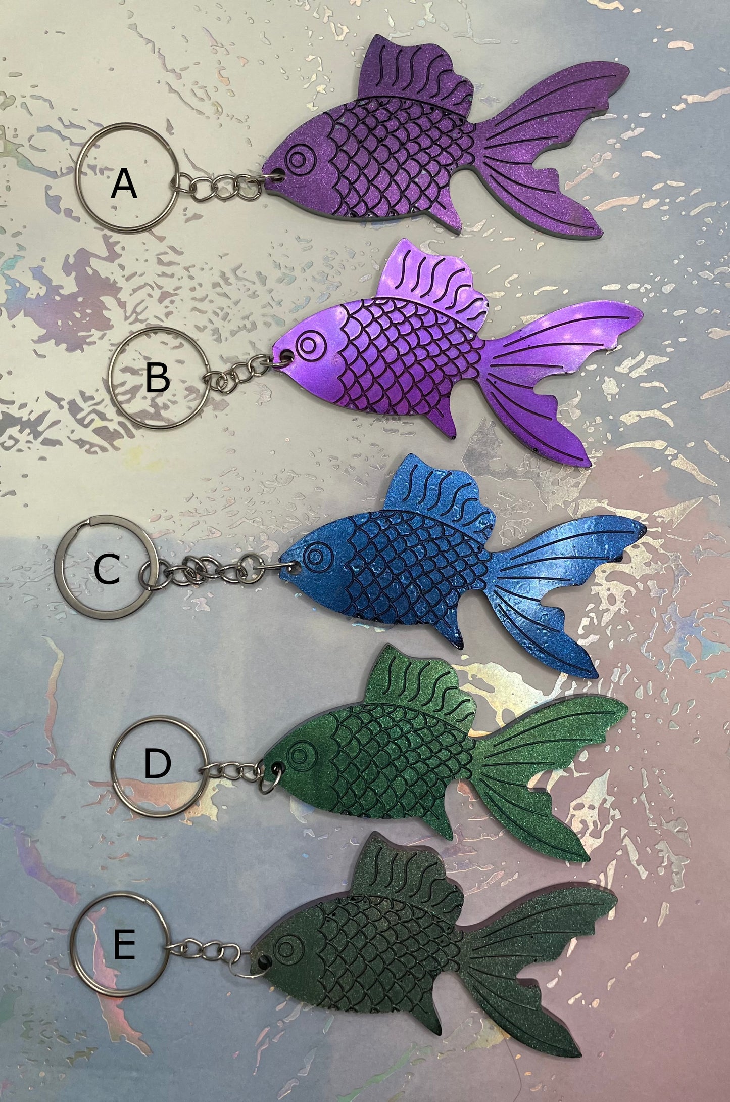 Fish Resin Keychain