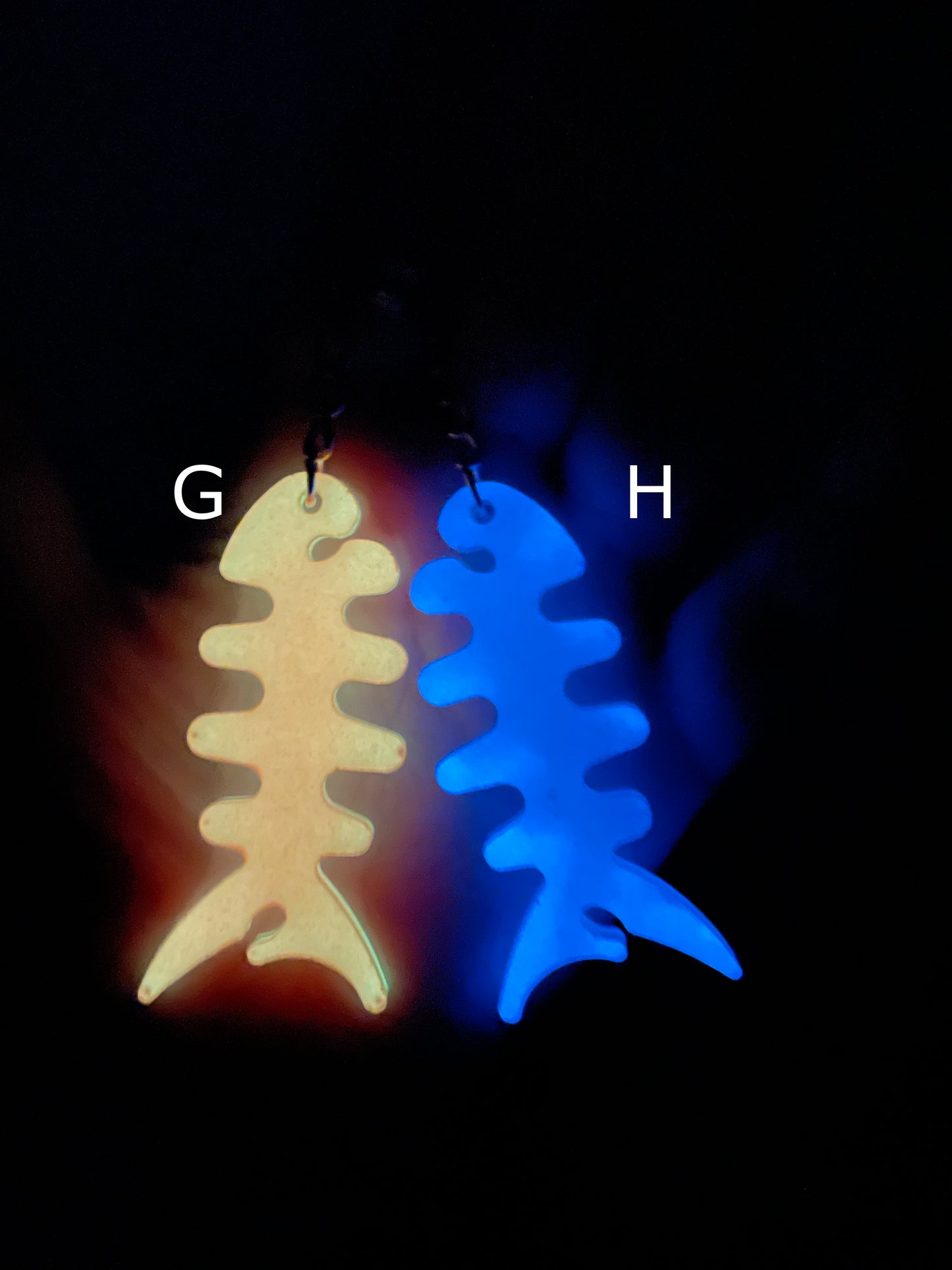 Fish Skeleton Keychain