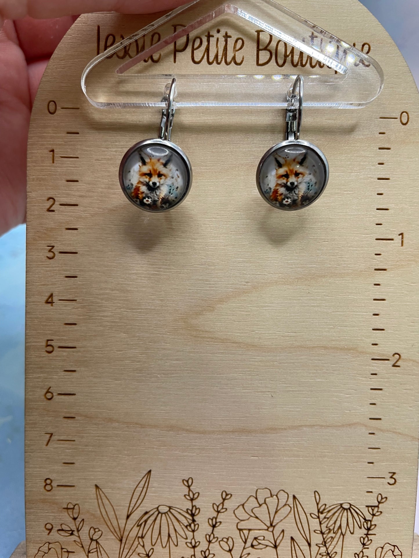 Fox Leverback Earrings-Stainless Steel+Nickel Free
