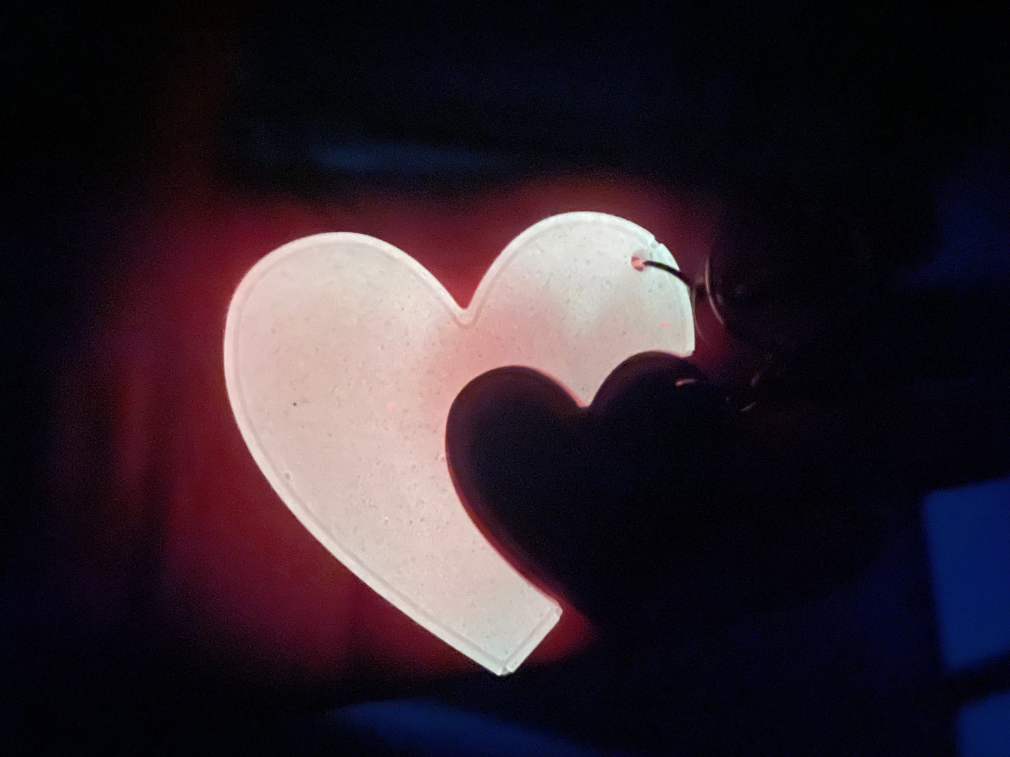 Matching Heart Resin Keychain Set