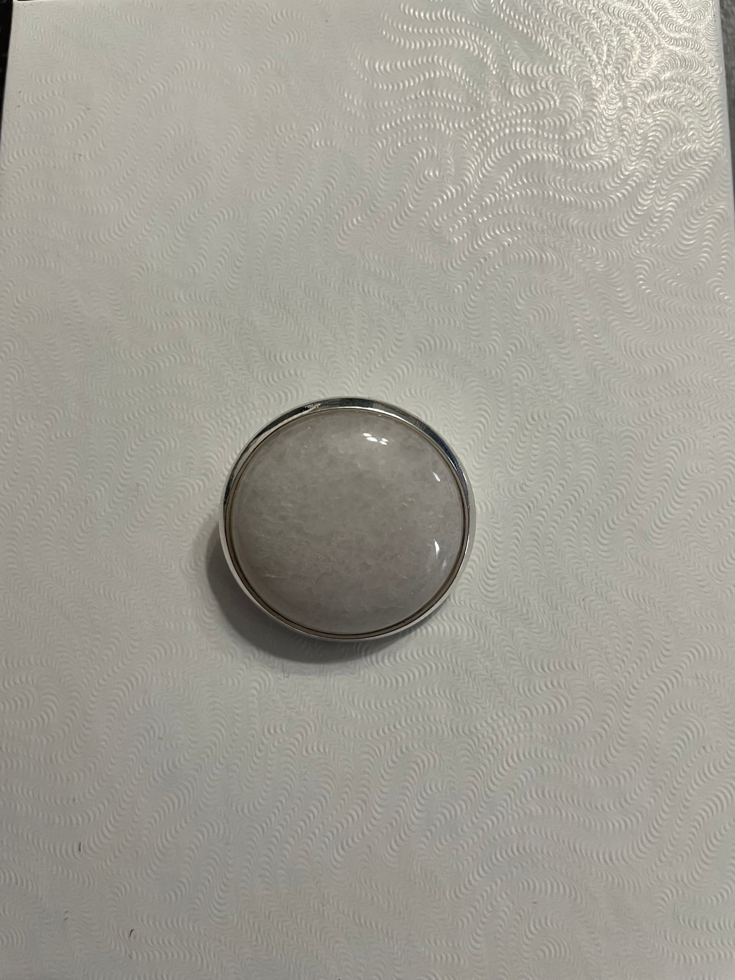 Broches Argentées en Pierres Naturelles – 25 mm