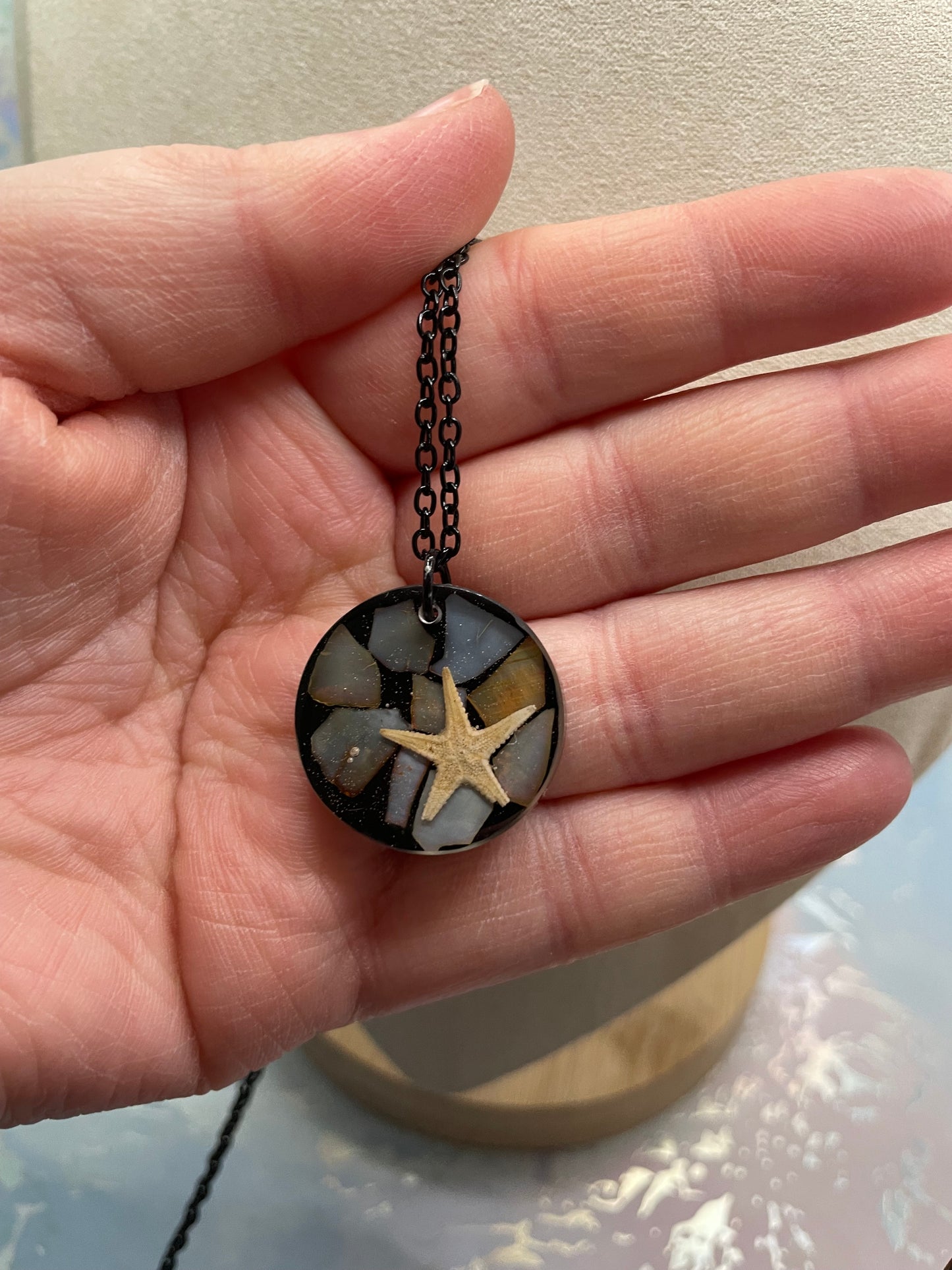 Starfish Shell Necklace & Earring Set-Nickel Free