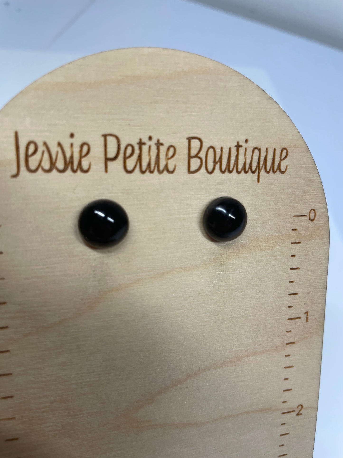 Bouton d'oreille Ronds Noirs-Sans Nickel