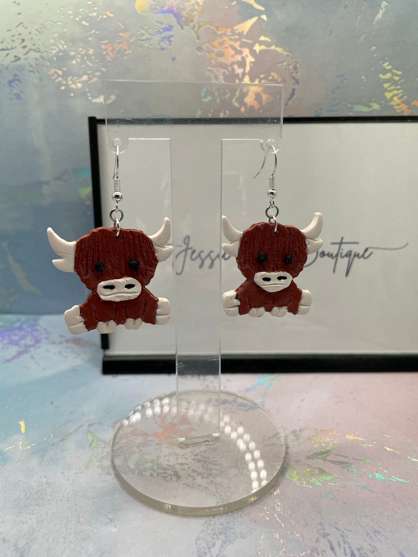 Adorable Handmade Cow Earrings – NICKEL FREE
