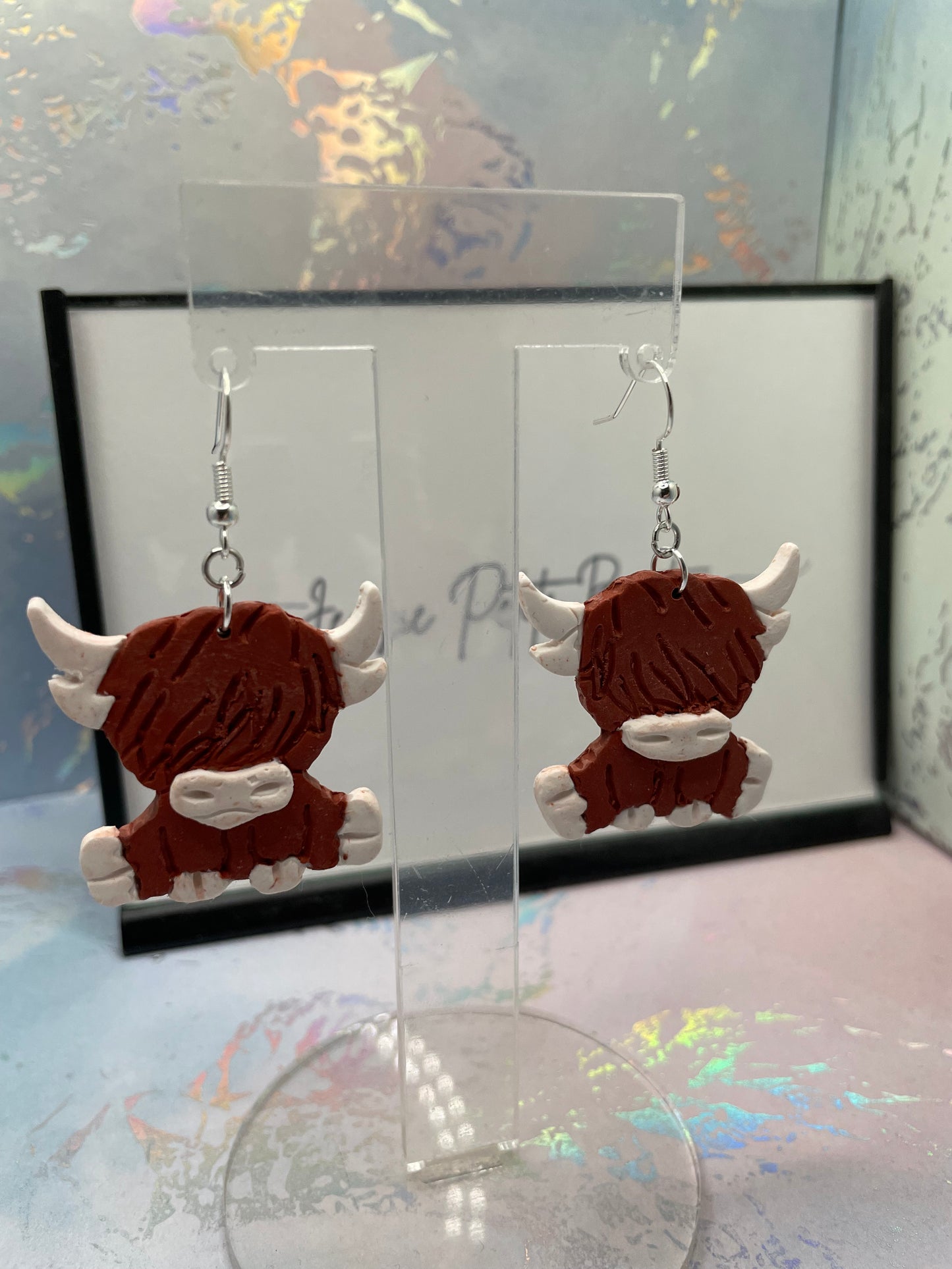 Adorable Handmade Cow Earrings – NICKEL FREE