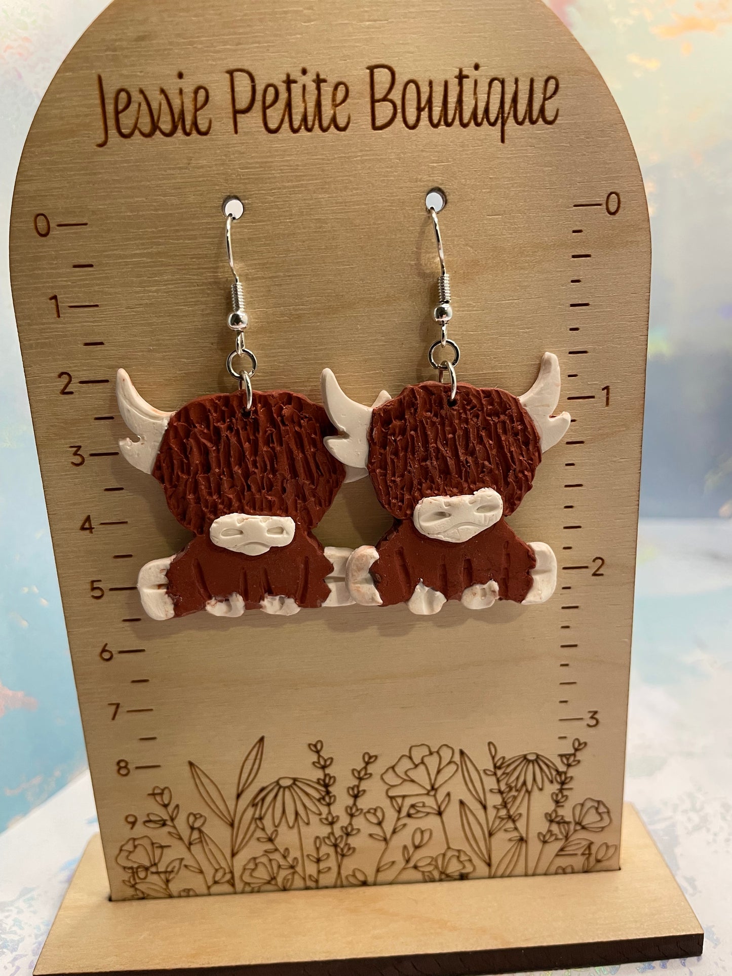 Adorable Handmade Cow Earrings – NICKEL FREE