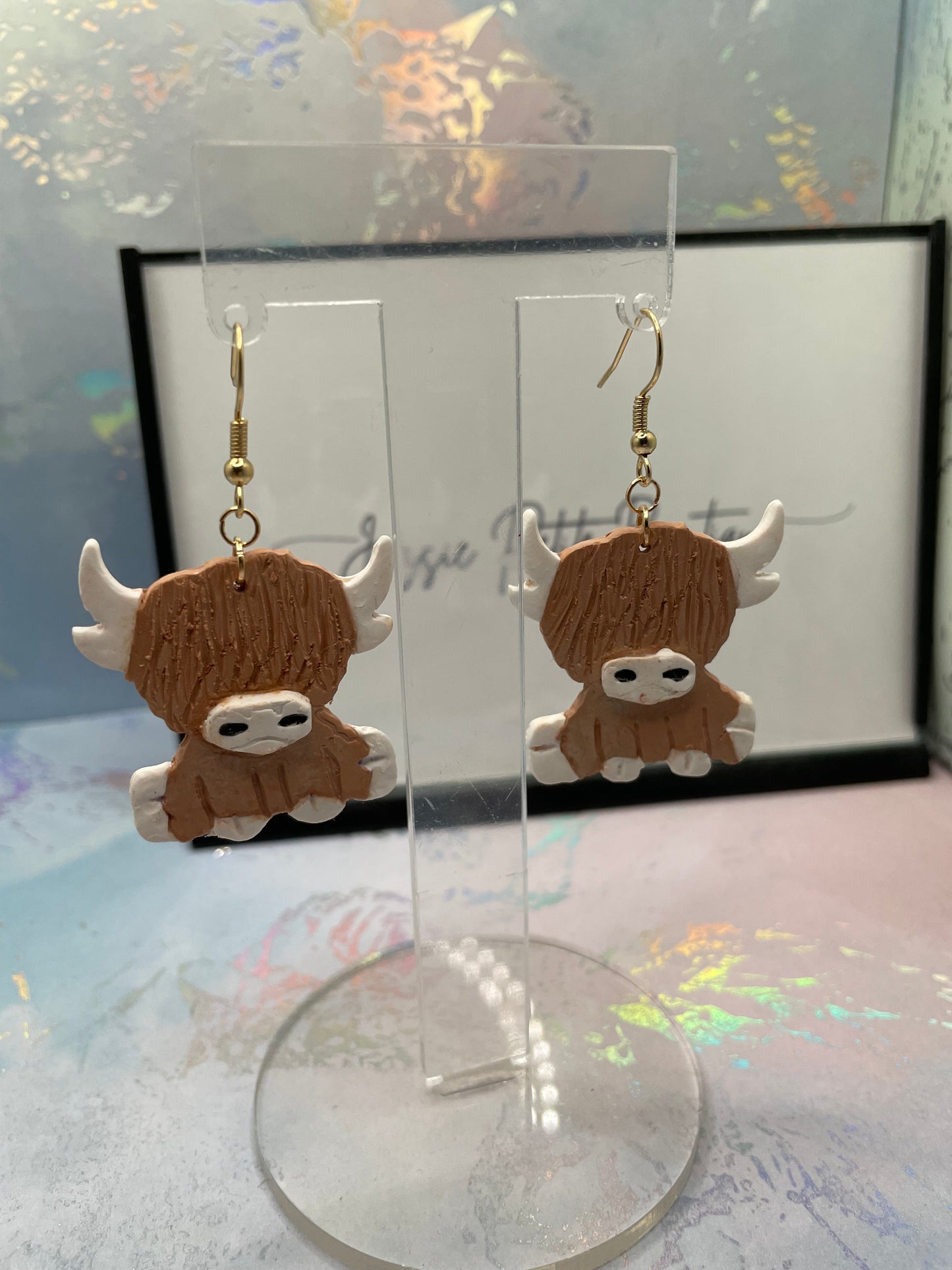 Adorable Handmade Cow Earrings – NICKEL FREE