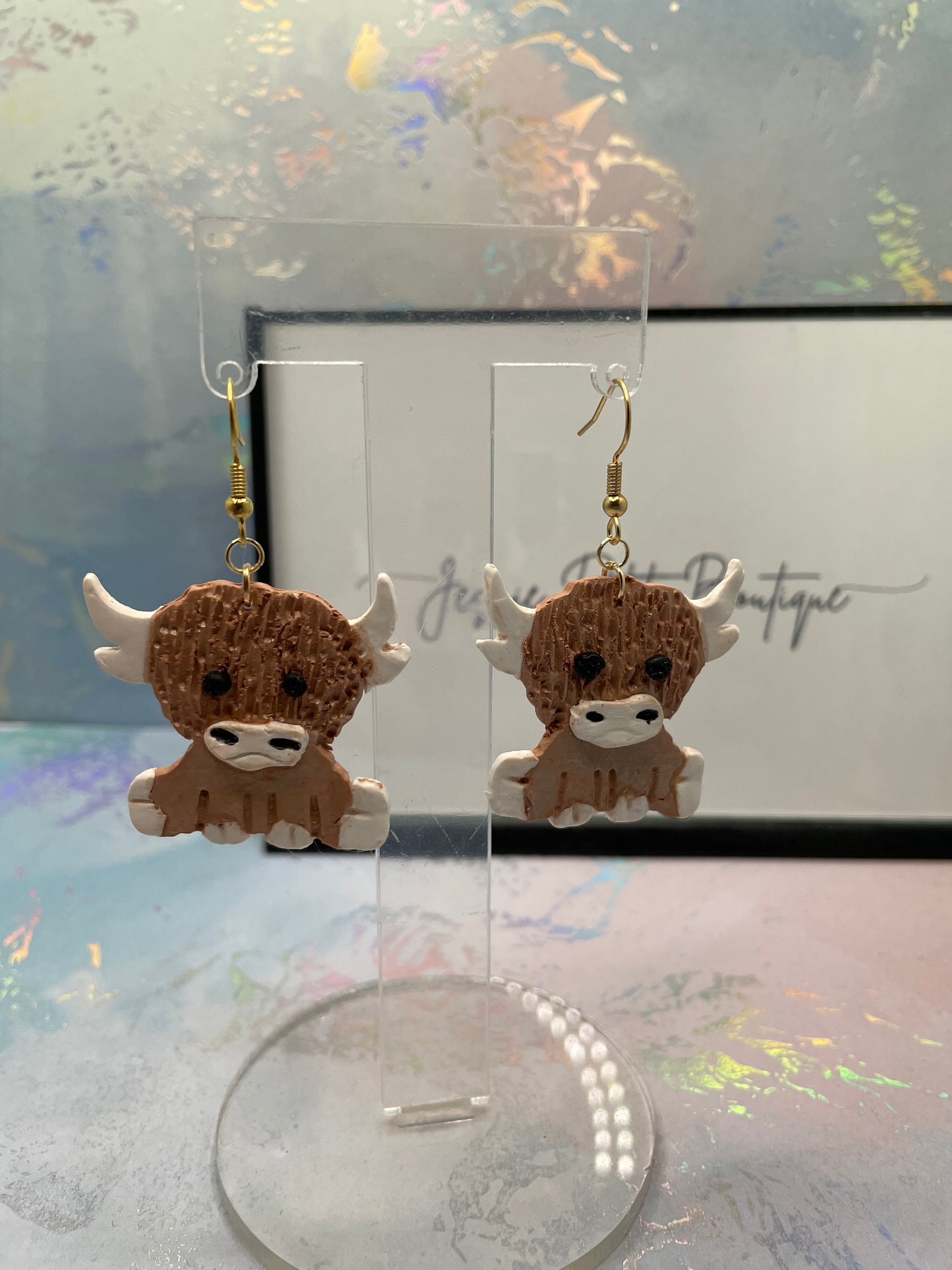 Adorable Handmade Cow Earrings – NICKEL FREE