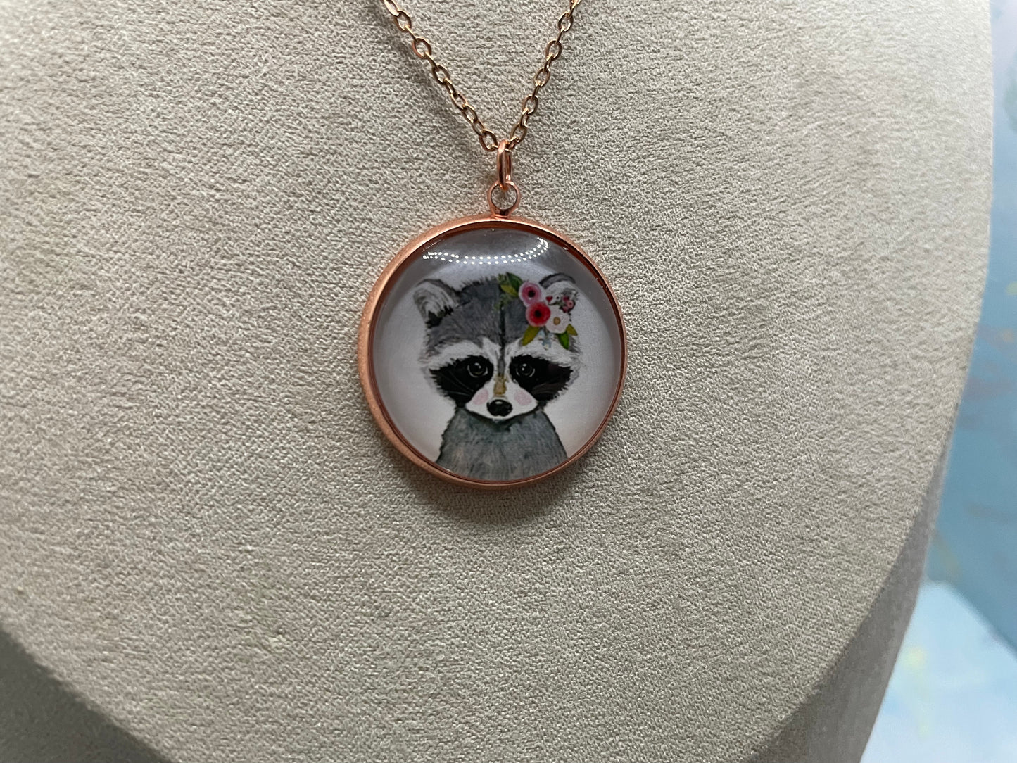 Animal Portrait with Floral Crown-Stainless Steel