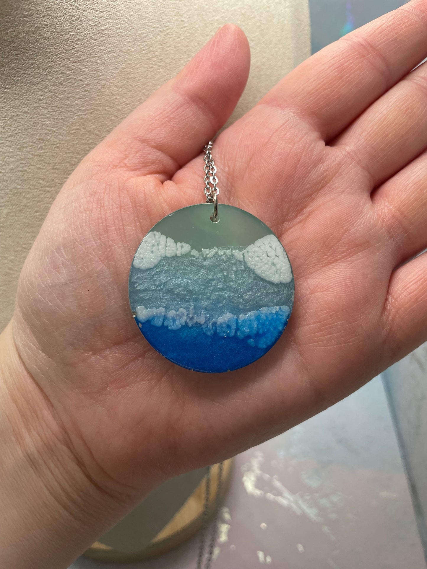 Collier Queue de Baleine sur Ocean-Acier Inoxydable