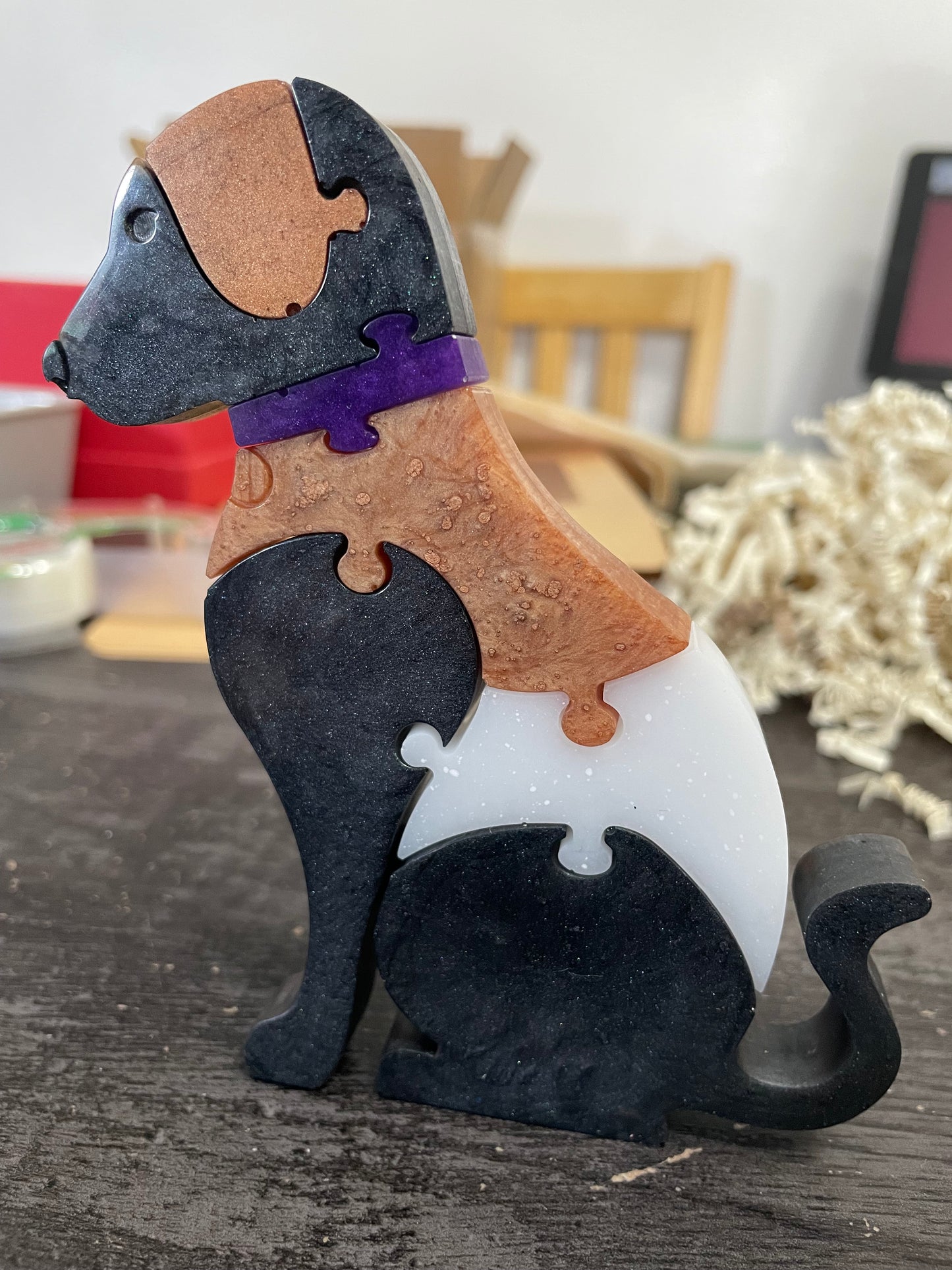 Resin Dog Puzzle – 7 Pieces