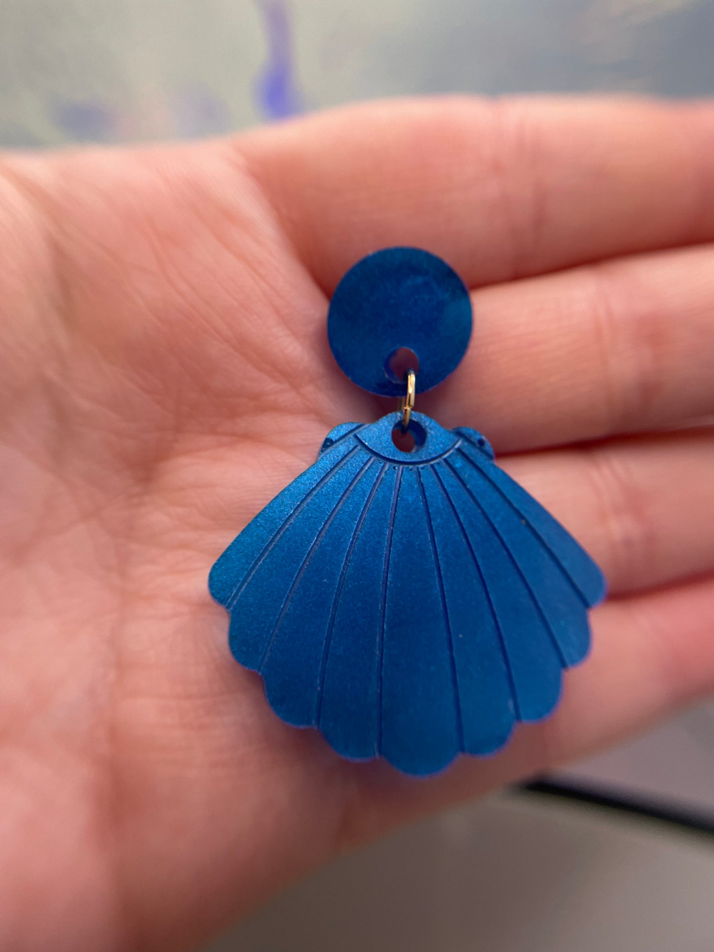 Kalita: Blue Shell Earrings