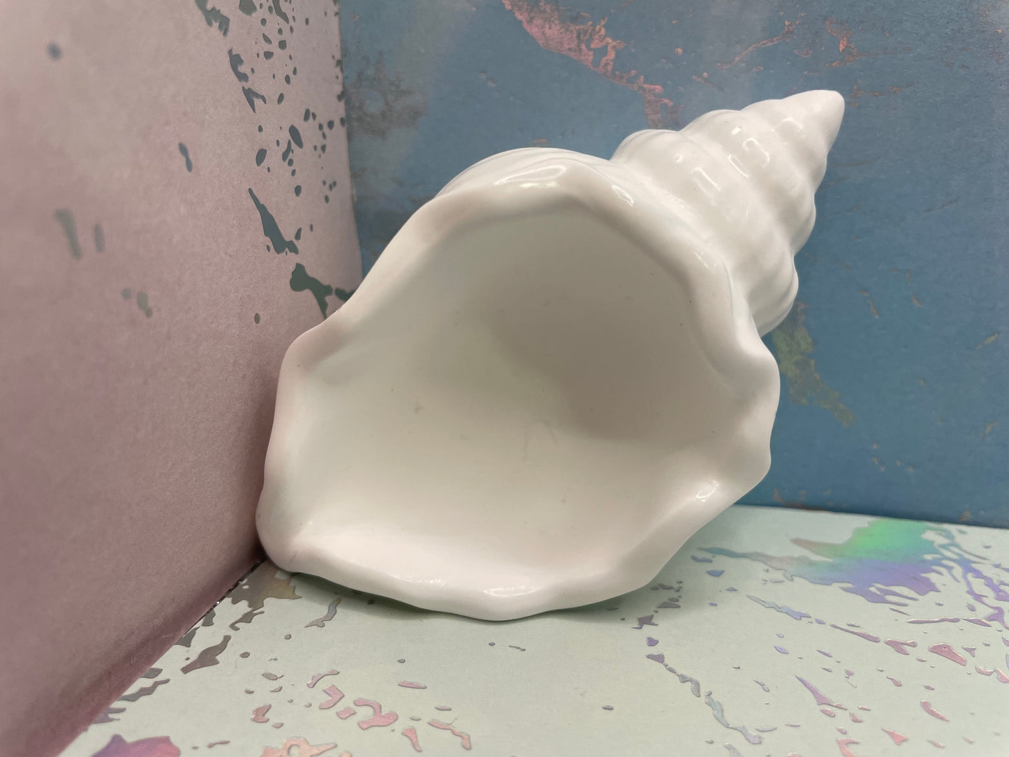 Contenant Coquillage en Éco-Résine Blanc