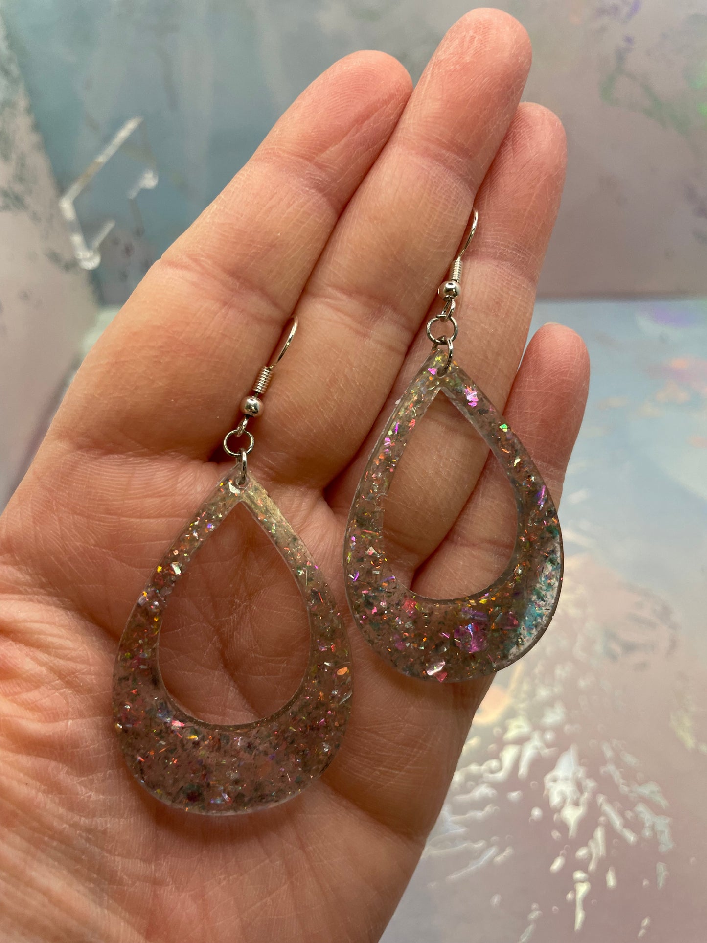 Boucles d’oreilles goutte scintillante-Sans Nickel