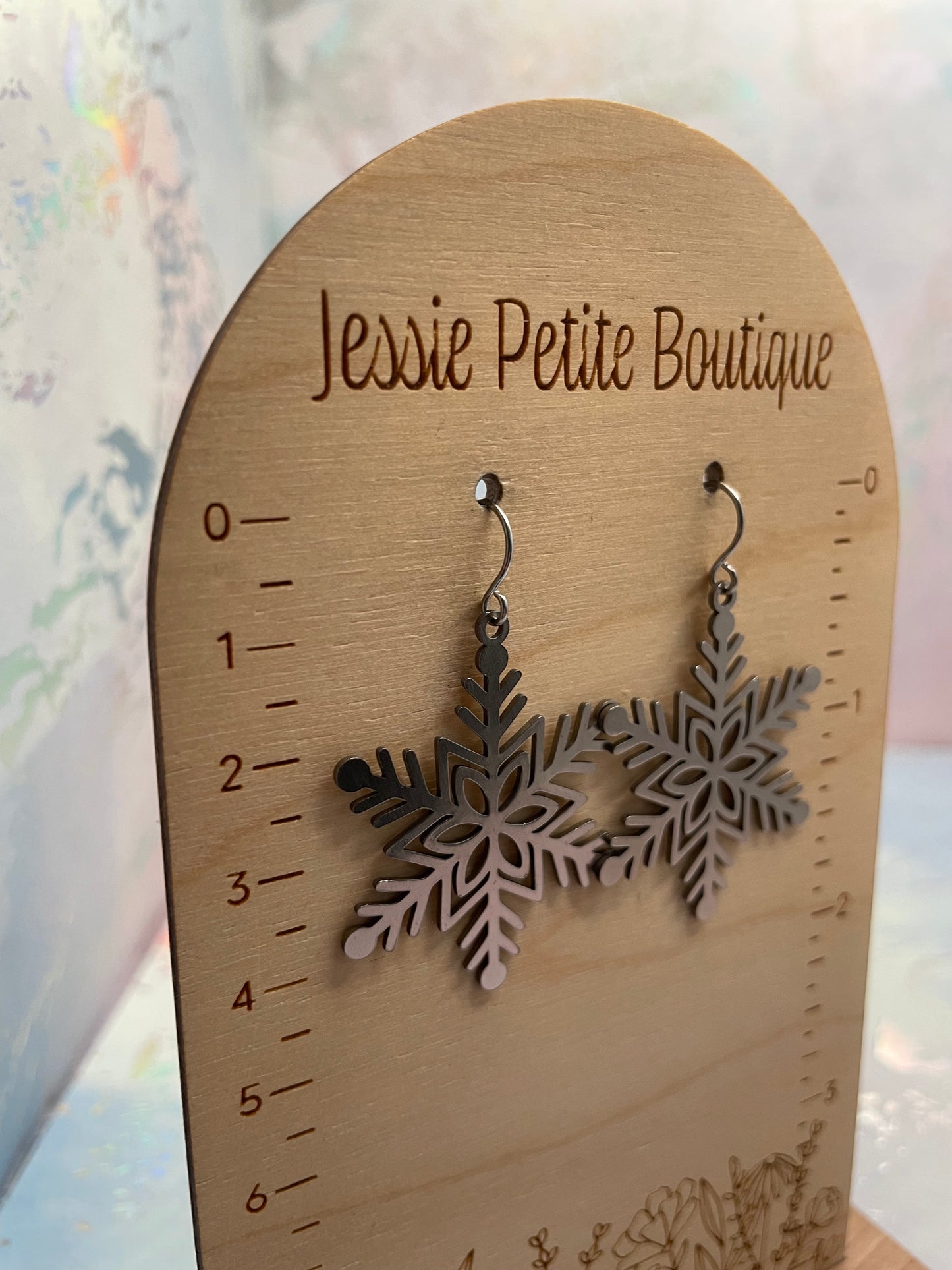 Silver Snowflake Earrings