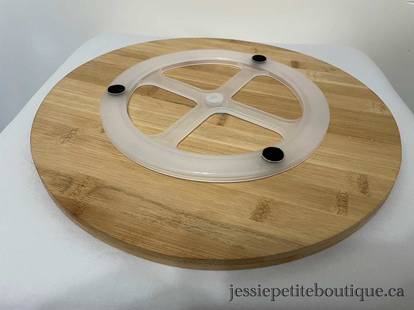 Ocean Blue Swirl Wooden Lazy Susan