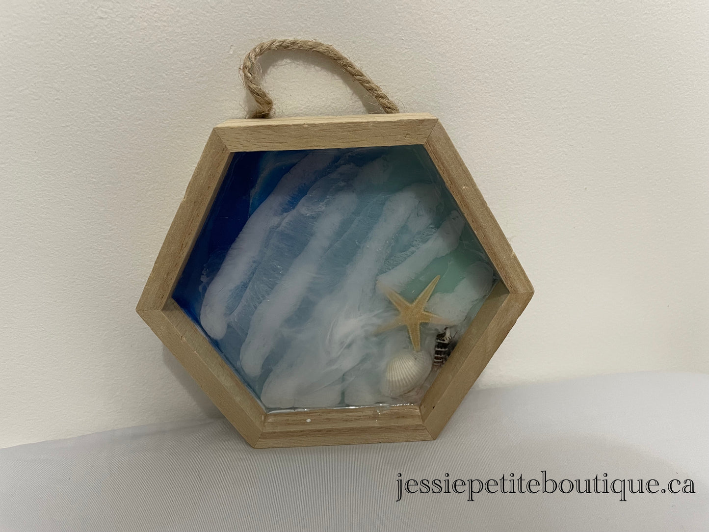 Oceanic hexagon wall decoration