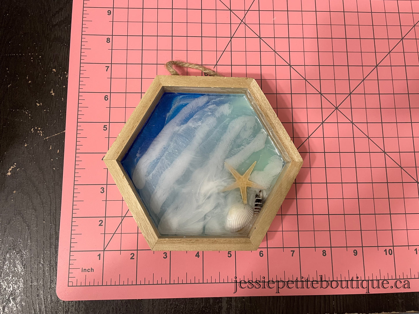 Oceanic hexagon wall decoration